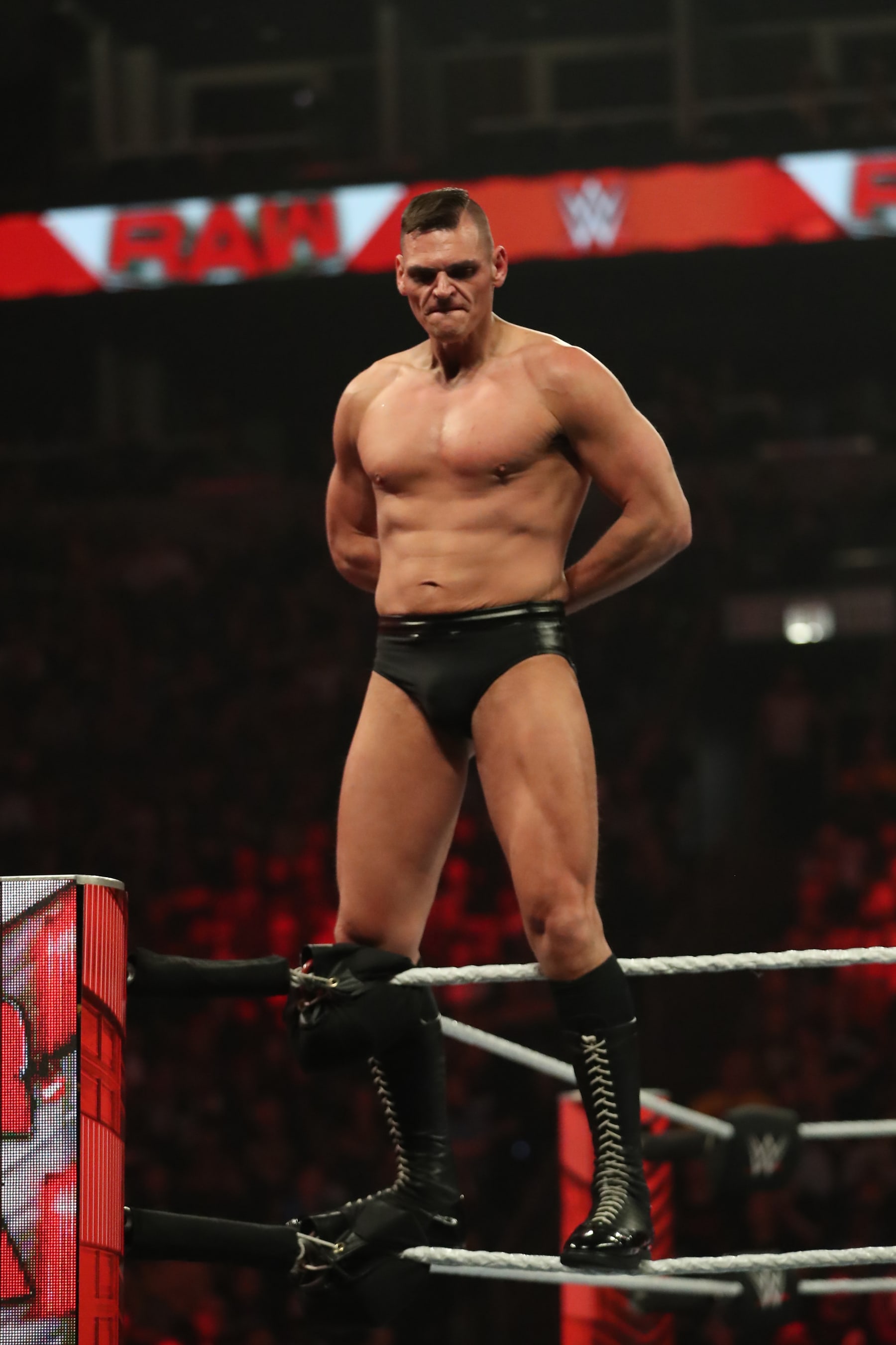 PHOENIX, ARIZONA - MARCH 27: Gunther in the ring for WWE WrestleMania RAW at the Footprint Center on March 27, 2023 in Phoenix, Arizona, United States. (Photo by Alejandro Salazar/PX Images/Icon Sportswire via Getty Images)
