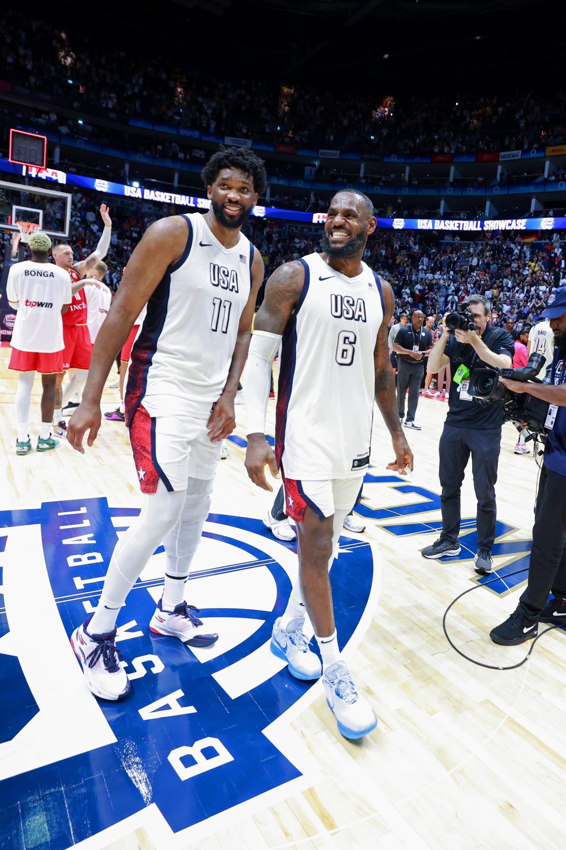 Joel Embiid and LeBron James