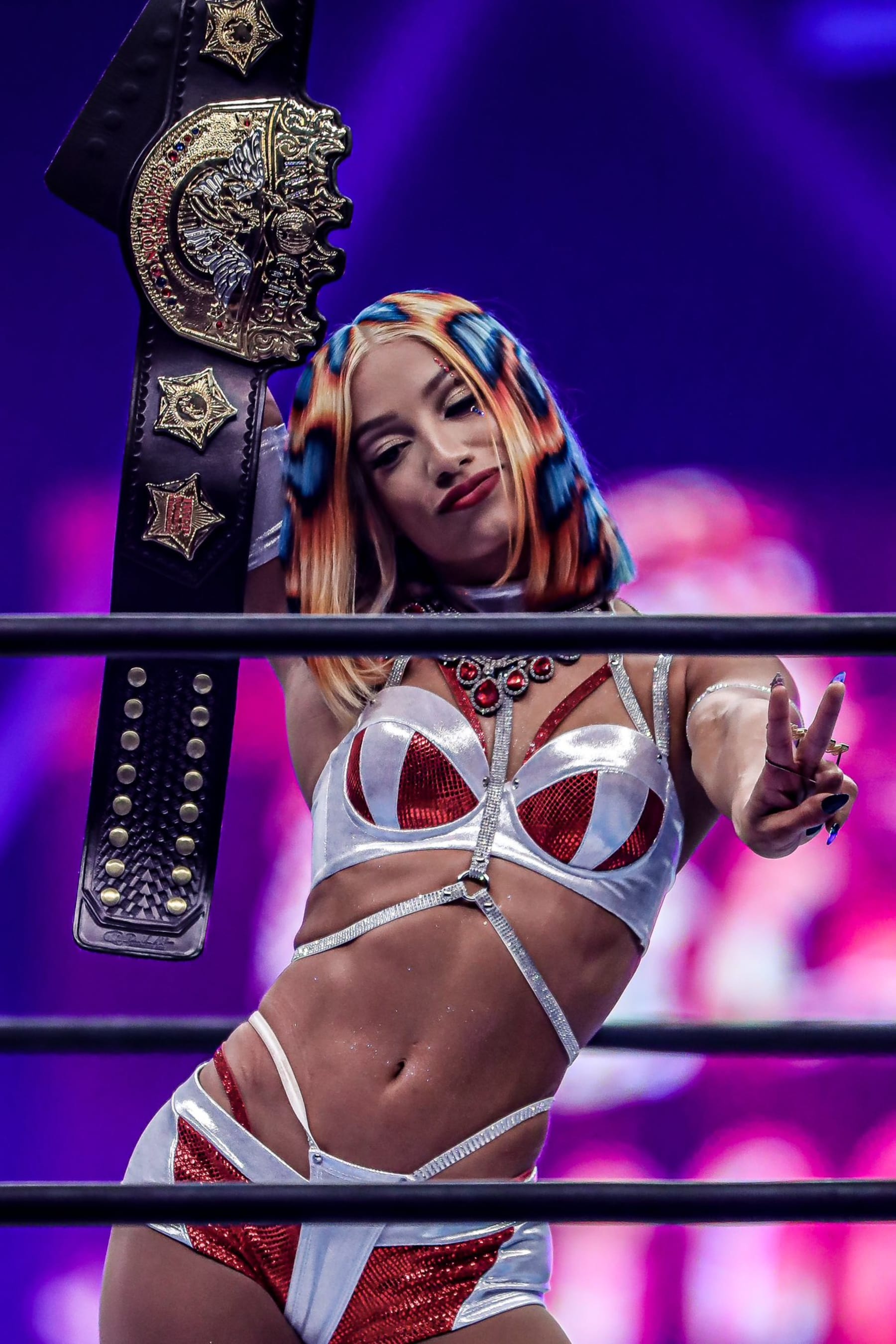 Gone is Sasha Banks and in her place is Mercedes Mone, who debuted at Wrestle Kingdom 17.