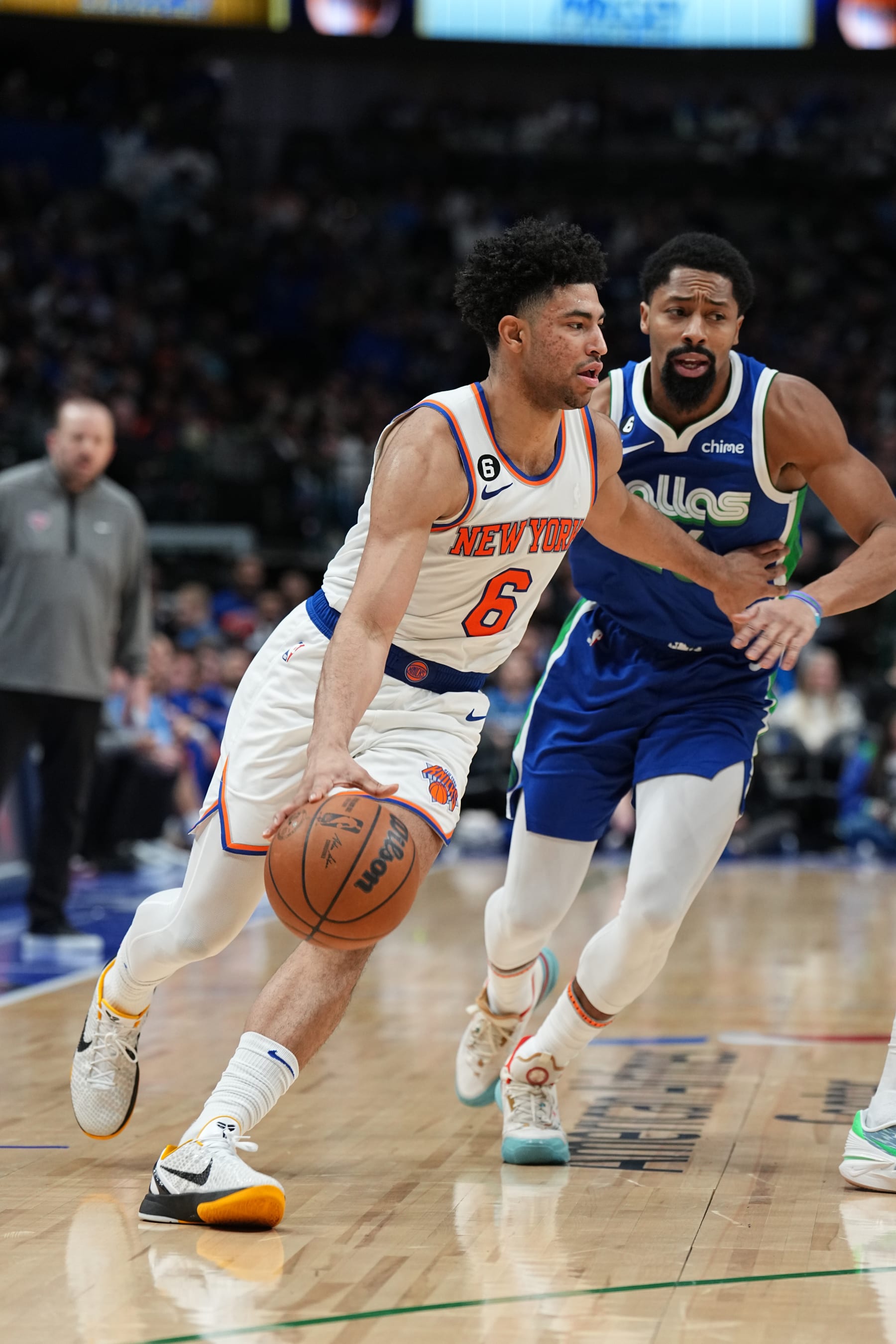Quentin Grimes and Spencer Dinwiddie