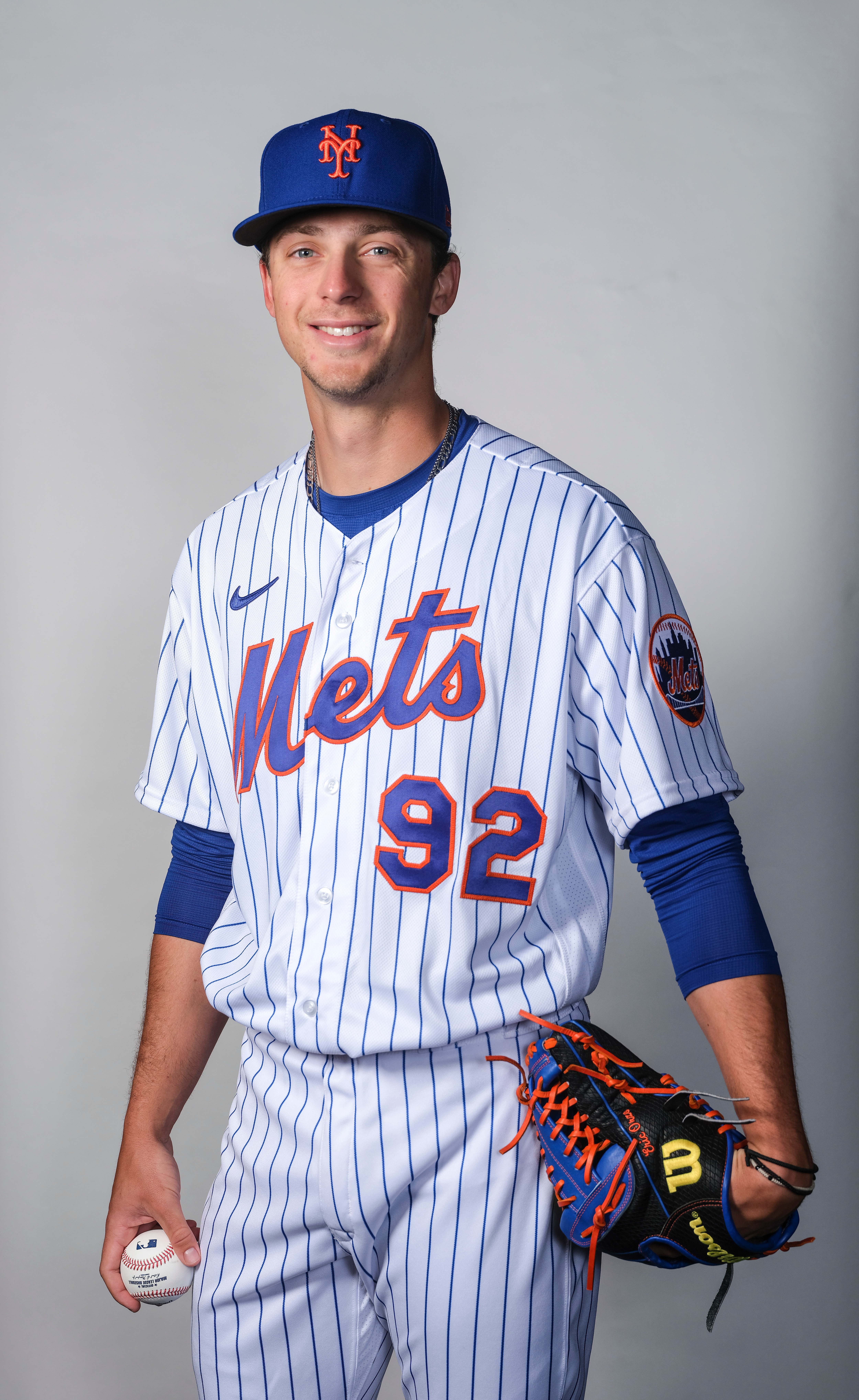 PORT ST. LUCIE, FLORIDA - MARCH 16: Eric Orze #92 of the New York Mets poses during Photo Day at Clover Park on March 16, 2022 in Port St. Lucie, Florida. (Photo by Benjamin Rusnak/Getty Images)
