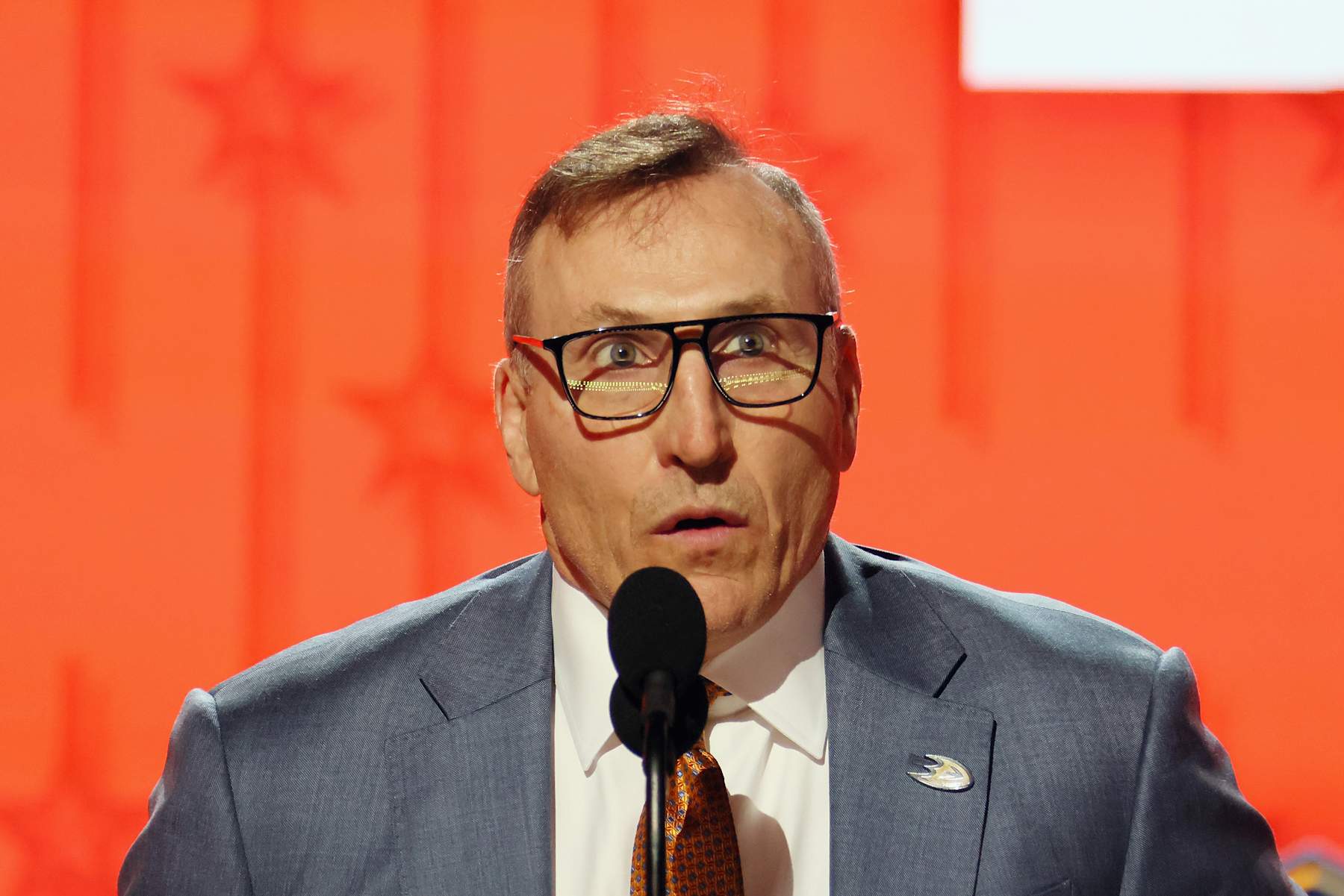 NASHVILLE, TENNESSEE - JUNE 28: Pat Verbeek of the Anaheim Ducks attends the 2023 NHL Draft at the Bridgestone Arena on June 28, 2023 in Nashville, Tennessee. (Photo by Bruce Bennett/Getty Images)