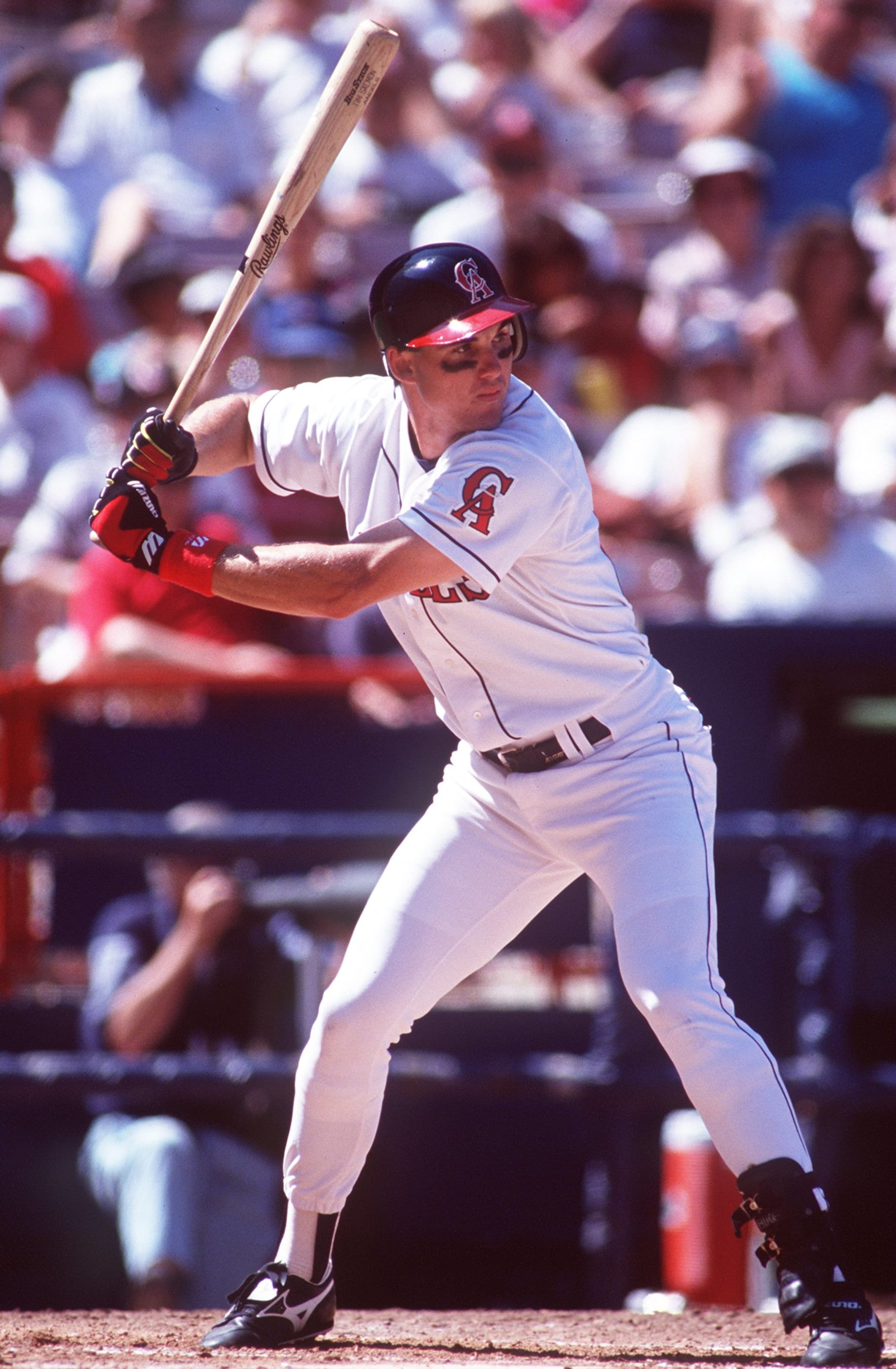 5 SEP 1993:  TIM SALMON AT BAT DURING THE BLUE JAYS V ANGELS GAME IN ANAHEIM, CALIFORNIA. Mandatory Credit: Simon P. Barnett/ALLSPORT