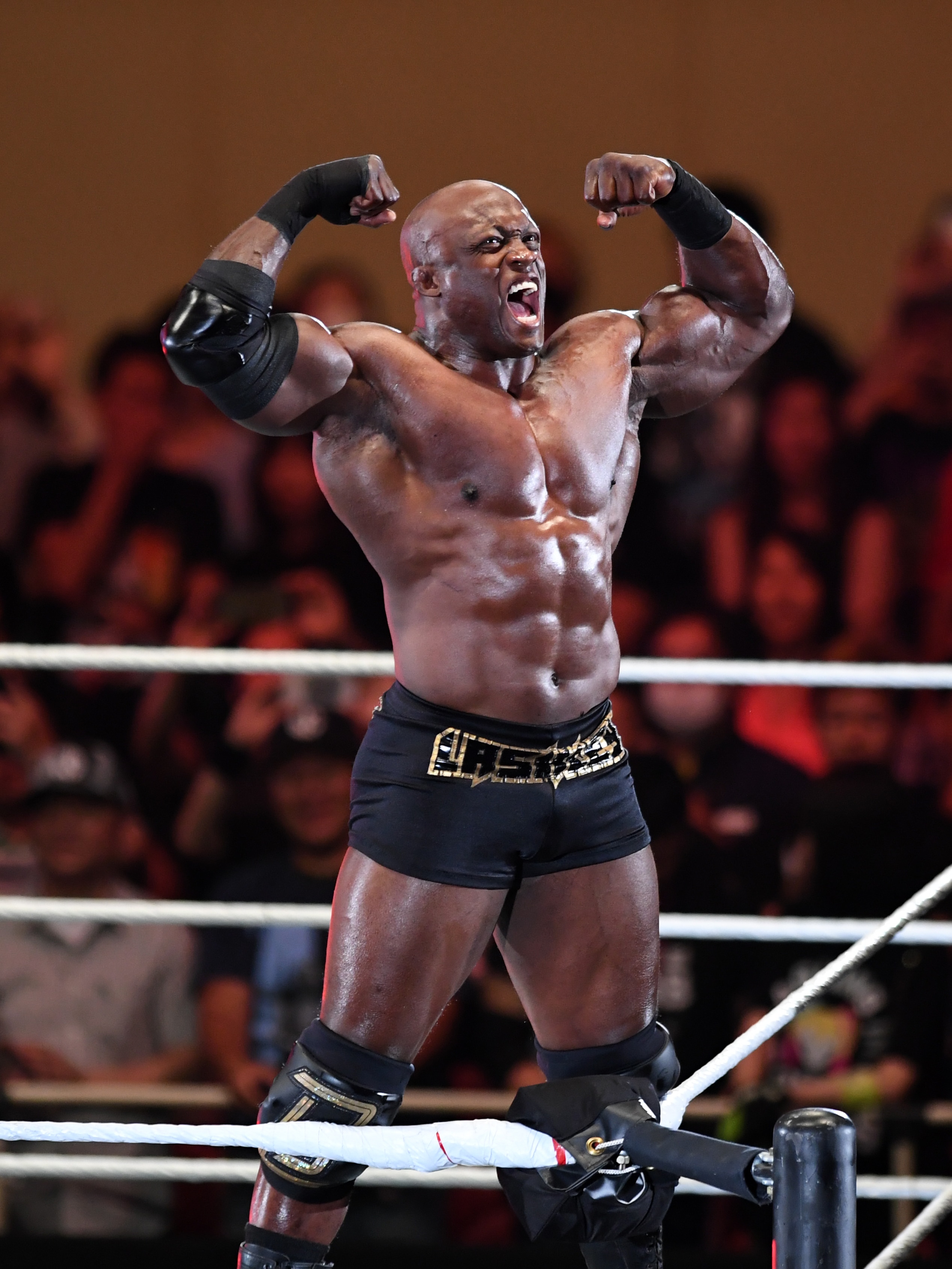 TOKYO,JAPAN - JUNE 29: Bobby Lashley enters the ring during the WWE Live Tokyo at Ryogoku Kokugikan on June 29, 2019 in Tokyo, Japan. (Photo by Etsuo Hara/Getty Images)