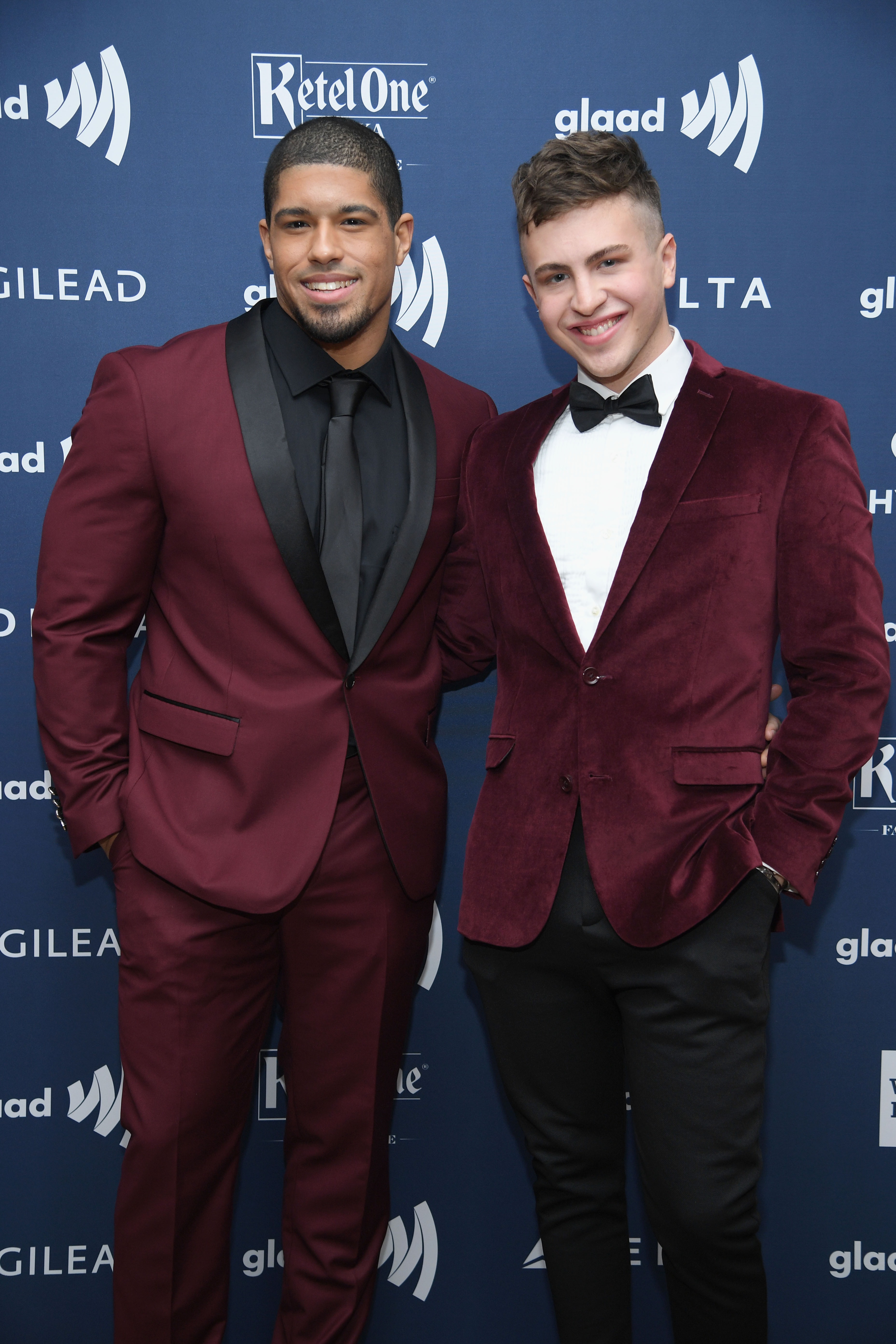 NEW YORK, NEW YORK - MAY 04: Anthony Bowens (L) and Michael Pavano attend the 30th Annual GLAAD Media Awards New York  at New York Hilton Midtown on May 04, 2019 in New York City. (Photo by Dimitrios Kambouris/Getty Images for GLAAD)