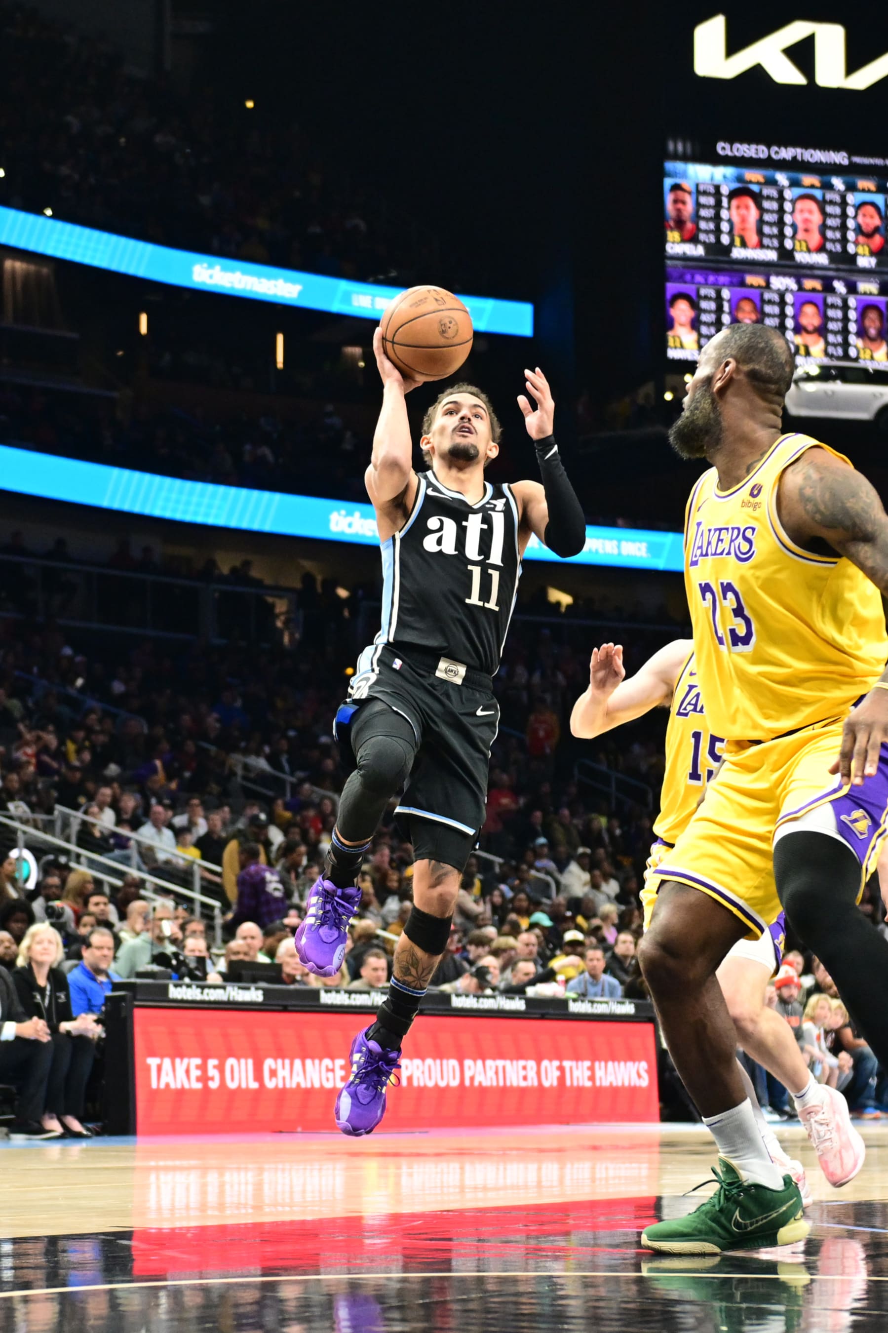 Trae Young and LeBron James
