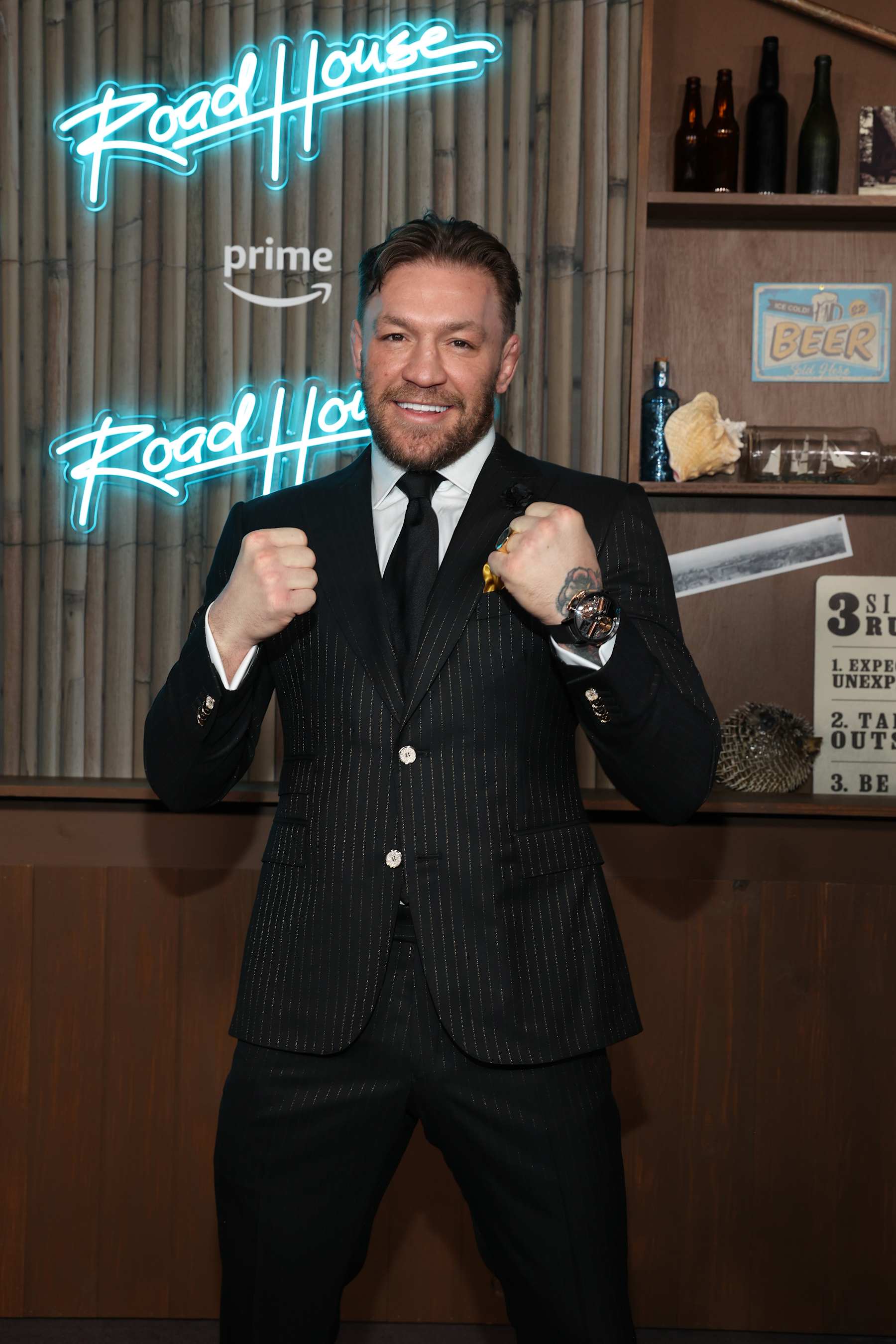 NEW YORK, NEW YORK - MARCH 19: Conor McGregor attends the "Road House" New York premiere at Jazz at Lincoln Center on March 19, 2024 in New York City. (Photo by Manoli Figetakis/WireImage)
