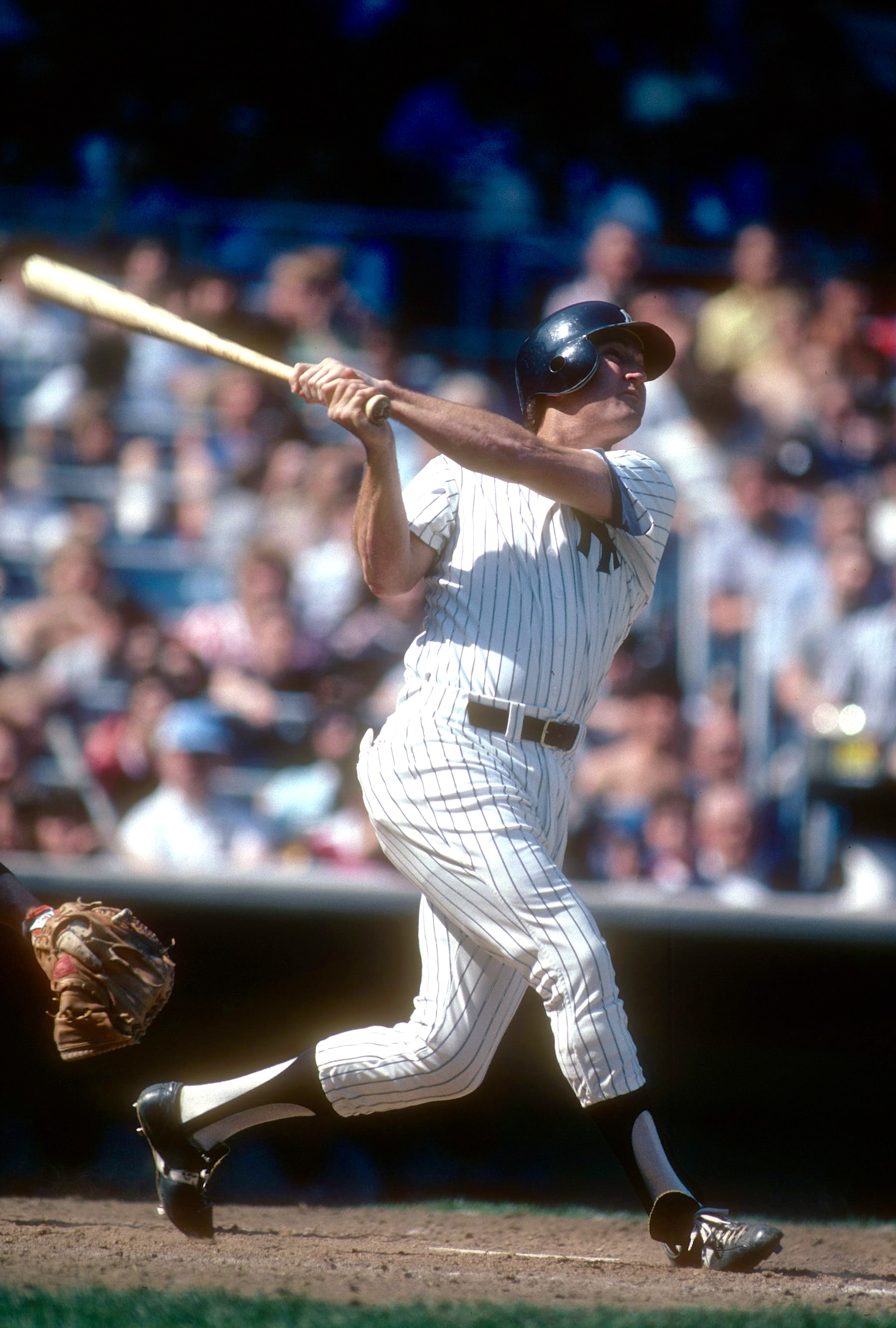 NEW YORK - CIRCA 1982: Graig Nettles #9 of the New York Yankees bats during an Major League Baseball game at Yankee Stadium circa 1982 in the Bronx borough of New York City. Nettles played for the Yankees from 1973-83. (Photo by Focus on Sport/Getty Images) 