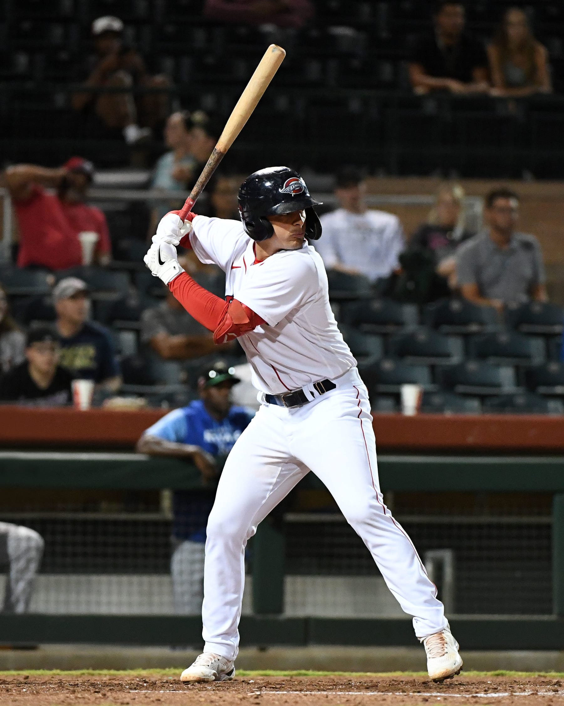 SCOTTSDALE, AZ - OCTOBER 10: Nick Yorke #7 of the Scottsdale Scorpions bats during the game between the Surprise Saguaros and the Scottsdale Scorpions at Scottsdale Stadium on Monday, October 10, 2022 in Scottsdale, Arizona. (Photo by Jill Weisleder/MLB Photos via Getty Images)