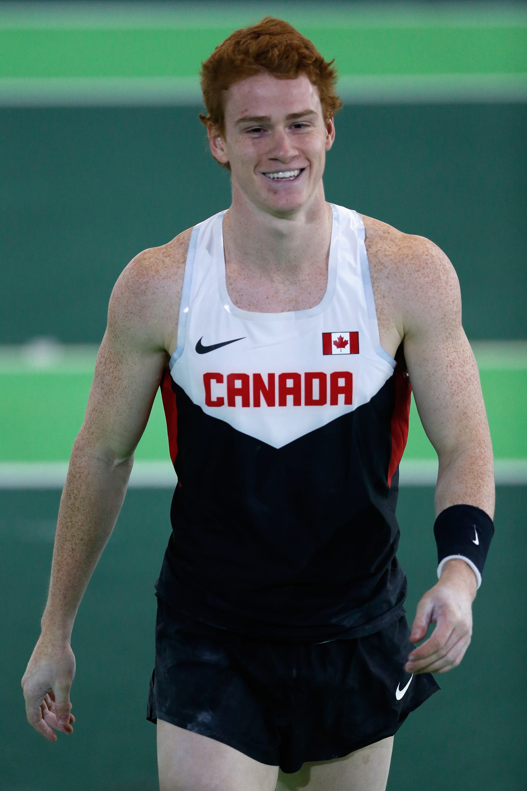 PORTLAND, OR - MARCH 17:  Shawnacy Barber of Canada competes in the Men's Pole Vault Final during day one of the IAAF World Indoor Championships at Oregon Convention Center on March 17, 2016 in Portland, Oregon.  (Photo by Christian Petersen/Getty Images for IAAF)