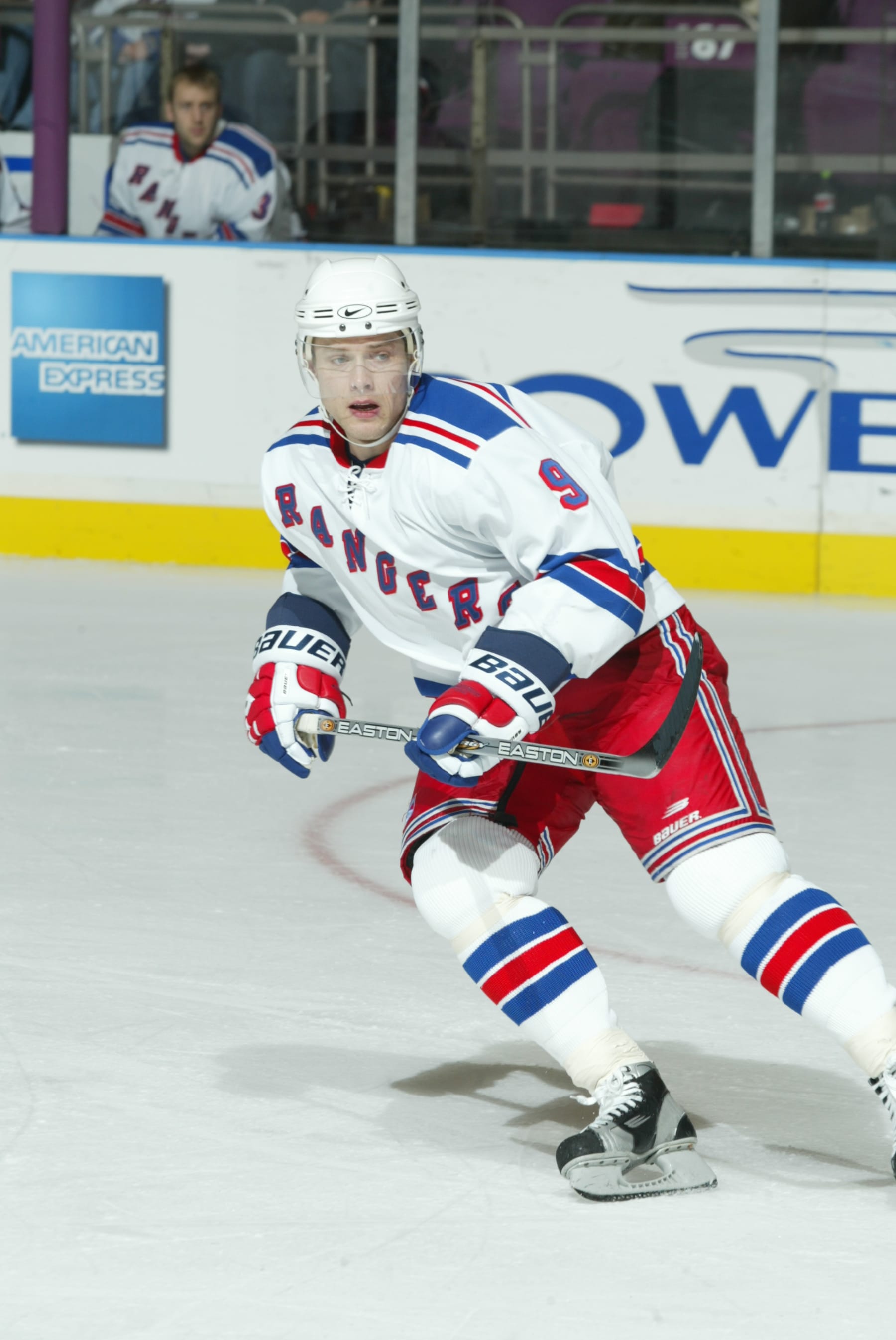 2003 Season:  Player Pavel Bure of the New York Rangers.  (Photo by Bruce Bennett Studios via Getty Images Studios/Getty Images)