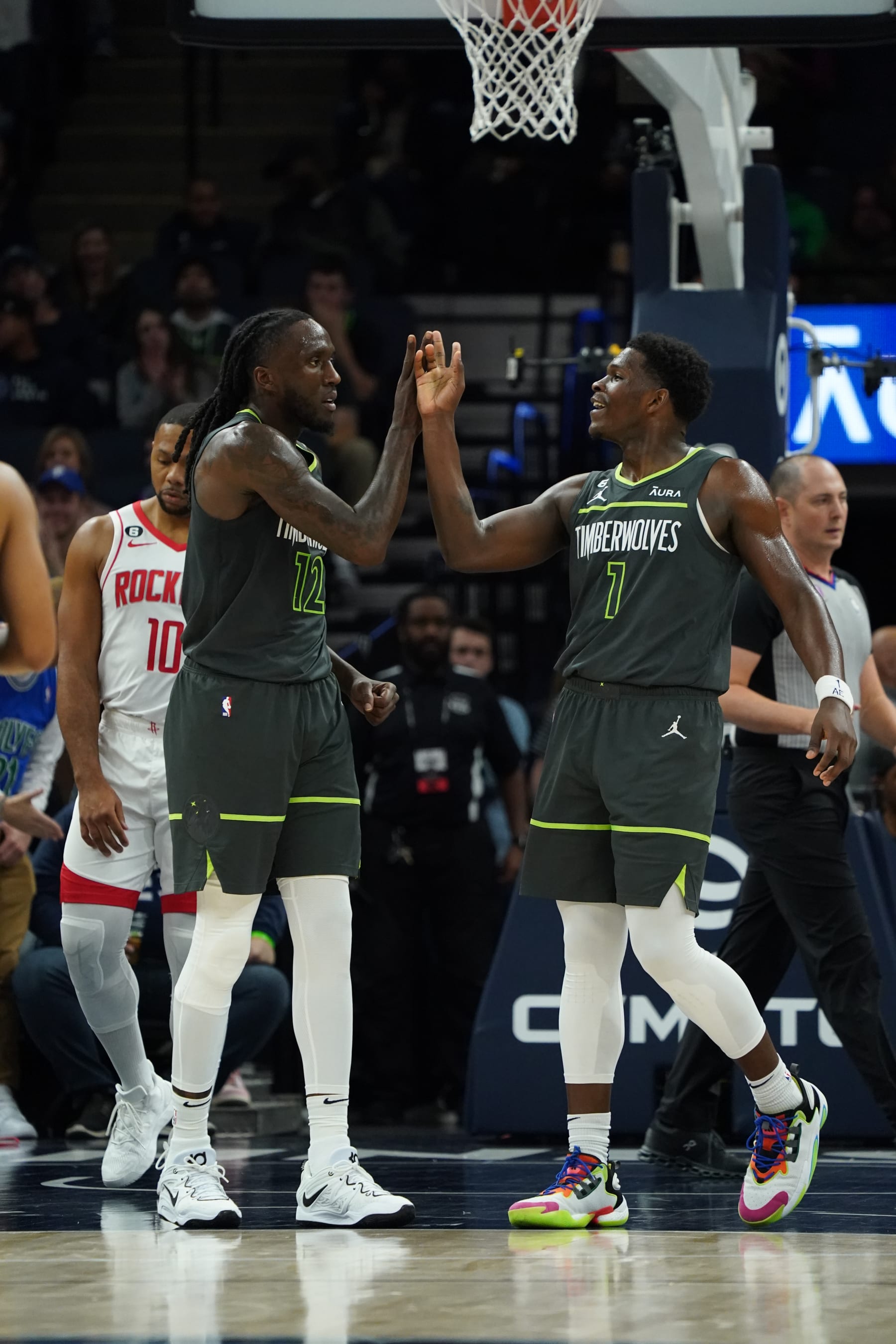 Taurean Prince and Anthony Edwards