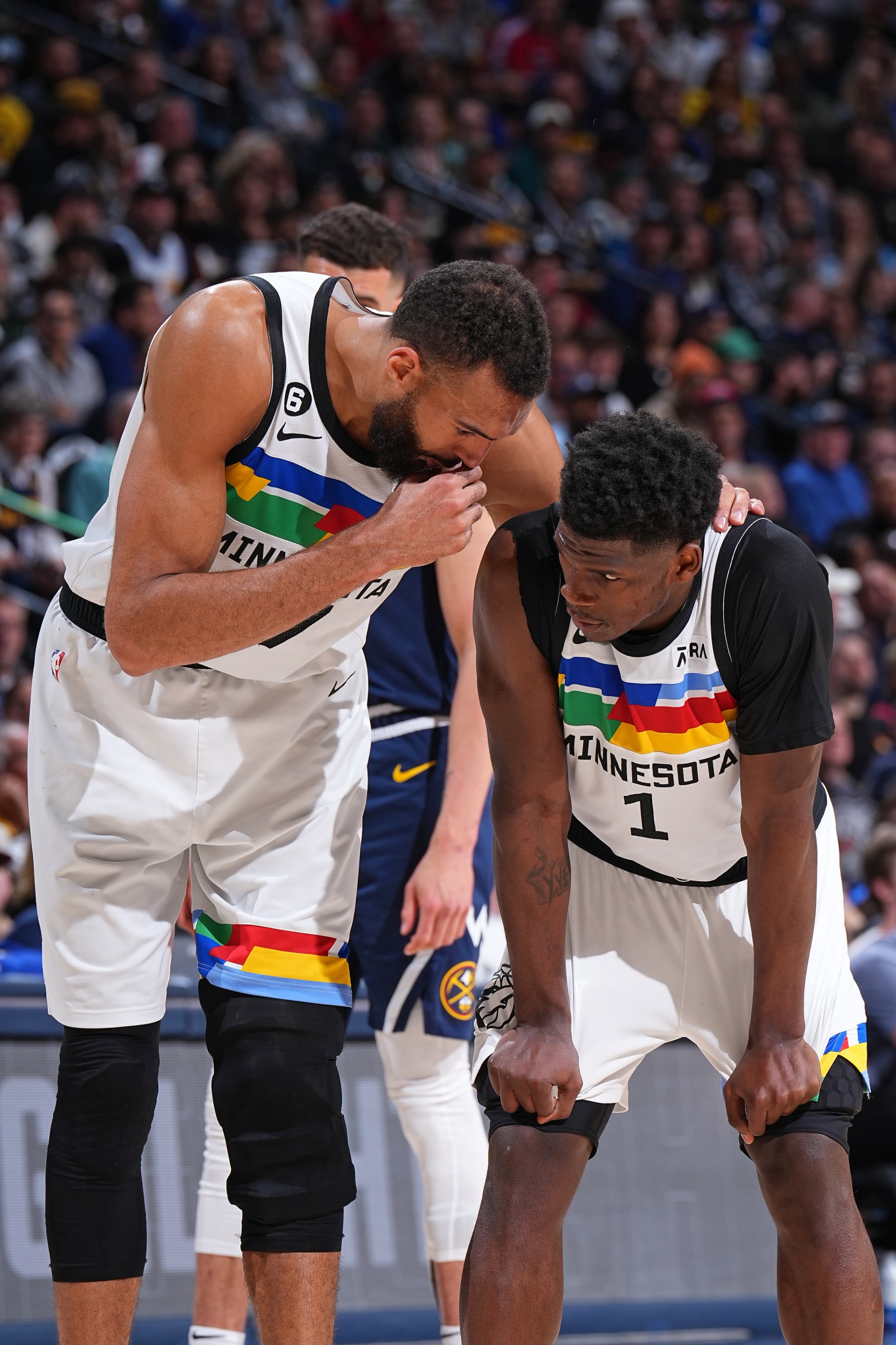 Rudy Gobert and Anthony Edwards