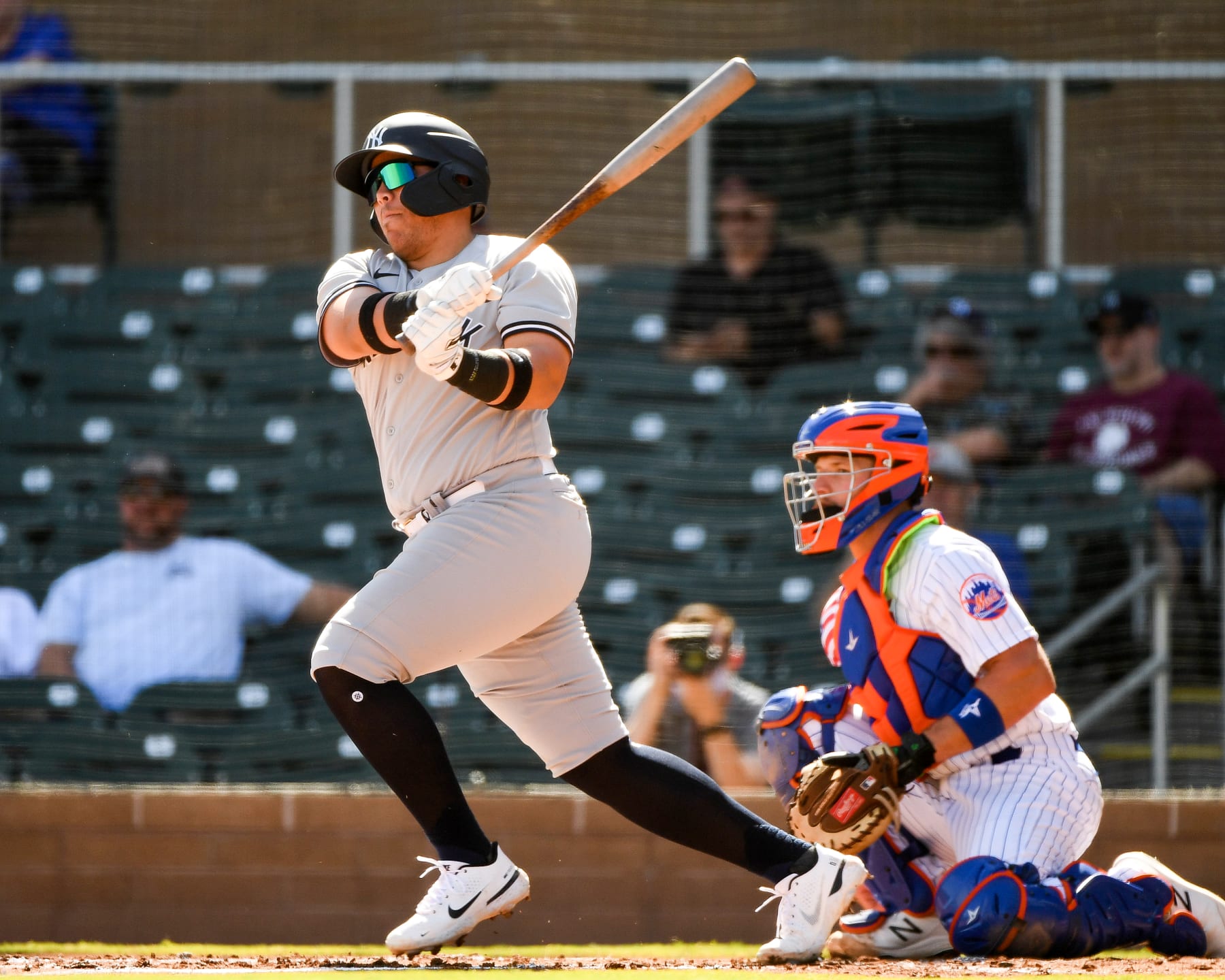 SCOTTSDALE, AZ - OCTOBER 20: Andres Chaparro #11 of the Surprise Saguaros bats during the game between the Surprise Saguaros and the Salt River Rafters at Salt River Fields at Talking Stick on Wednesday, October 20, 2021 in Scottsdale, Arizona. (Photo by Jill Weisleder/MLB Photos via Getty Images)