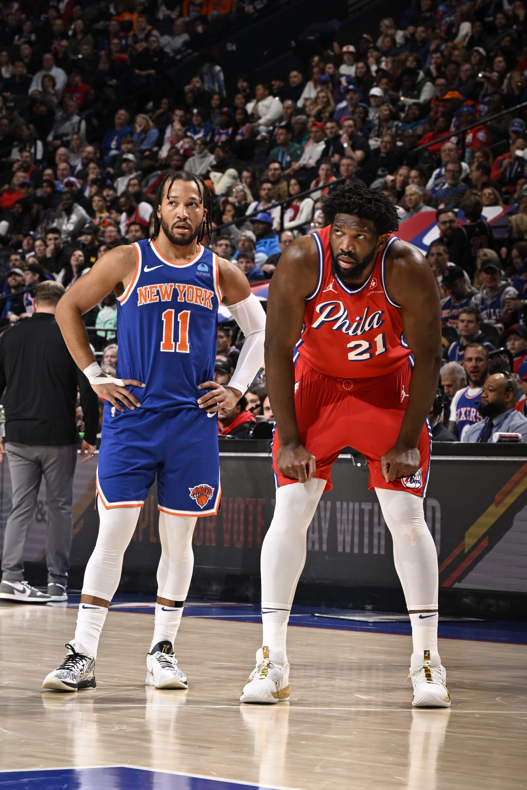 Jalen Brunson and Joel Embiid