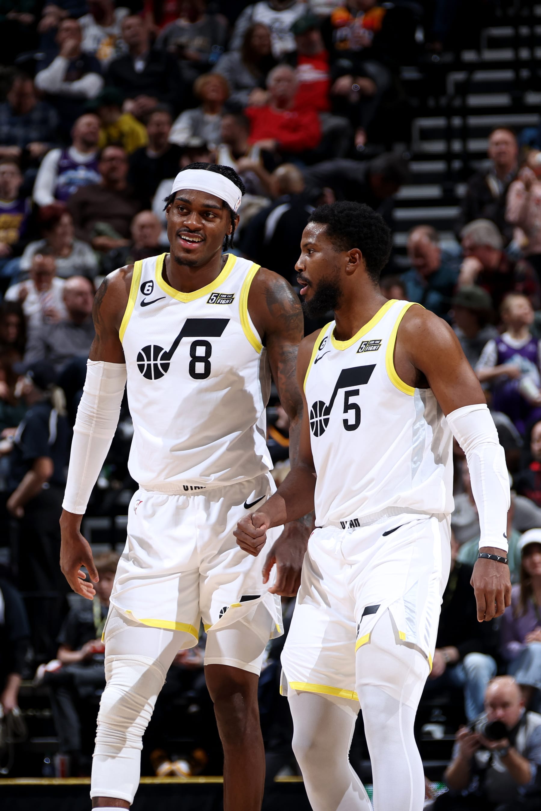 Jarred Vanderbilt and Malik Beasley