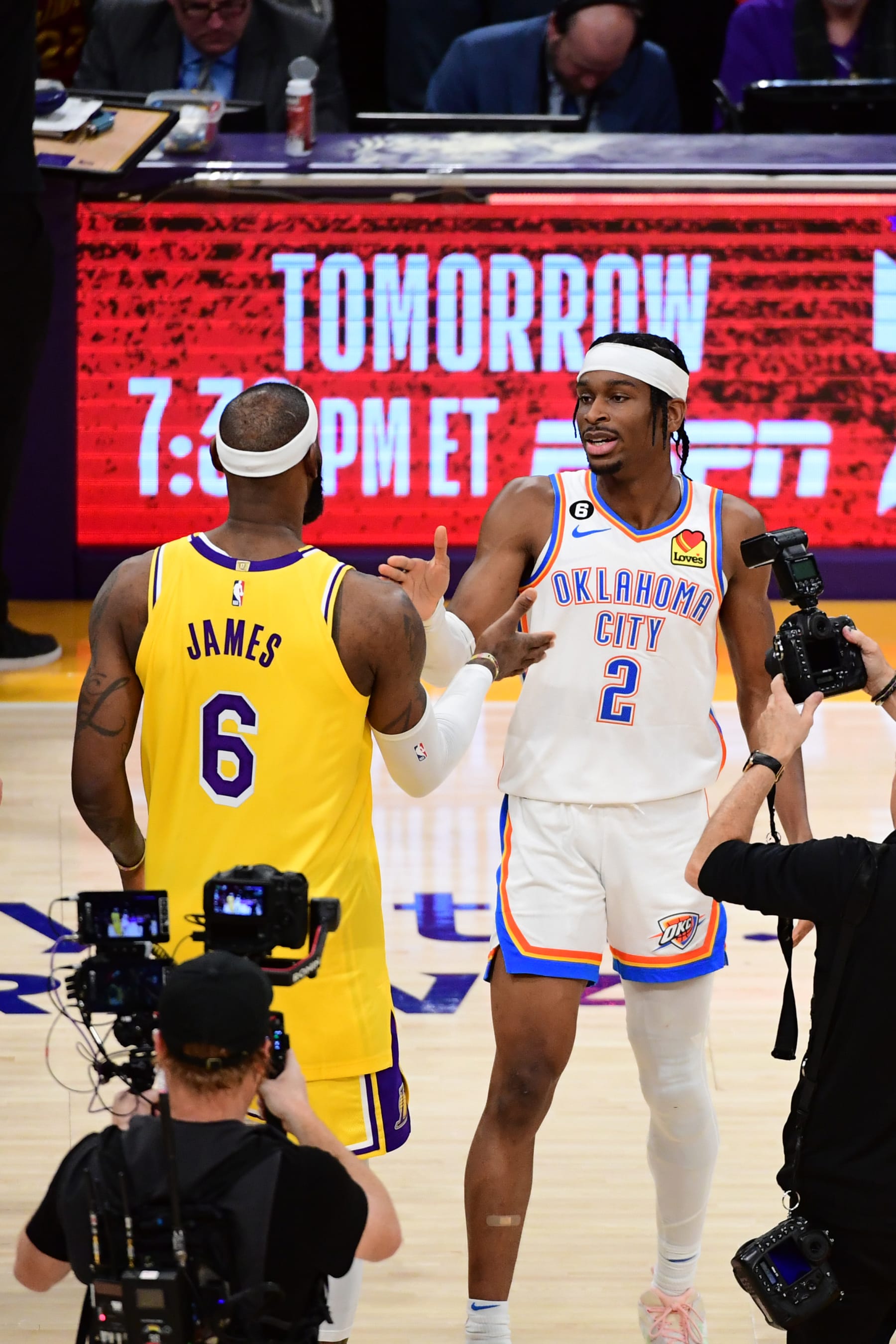 Shai Gilgeous-Alexander and LeBron James
