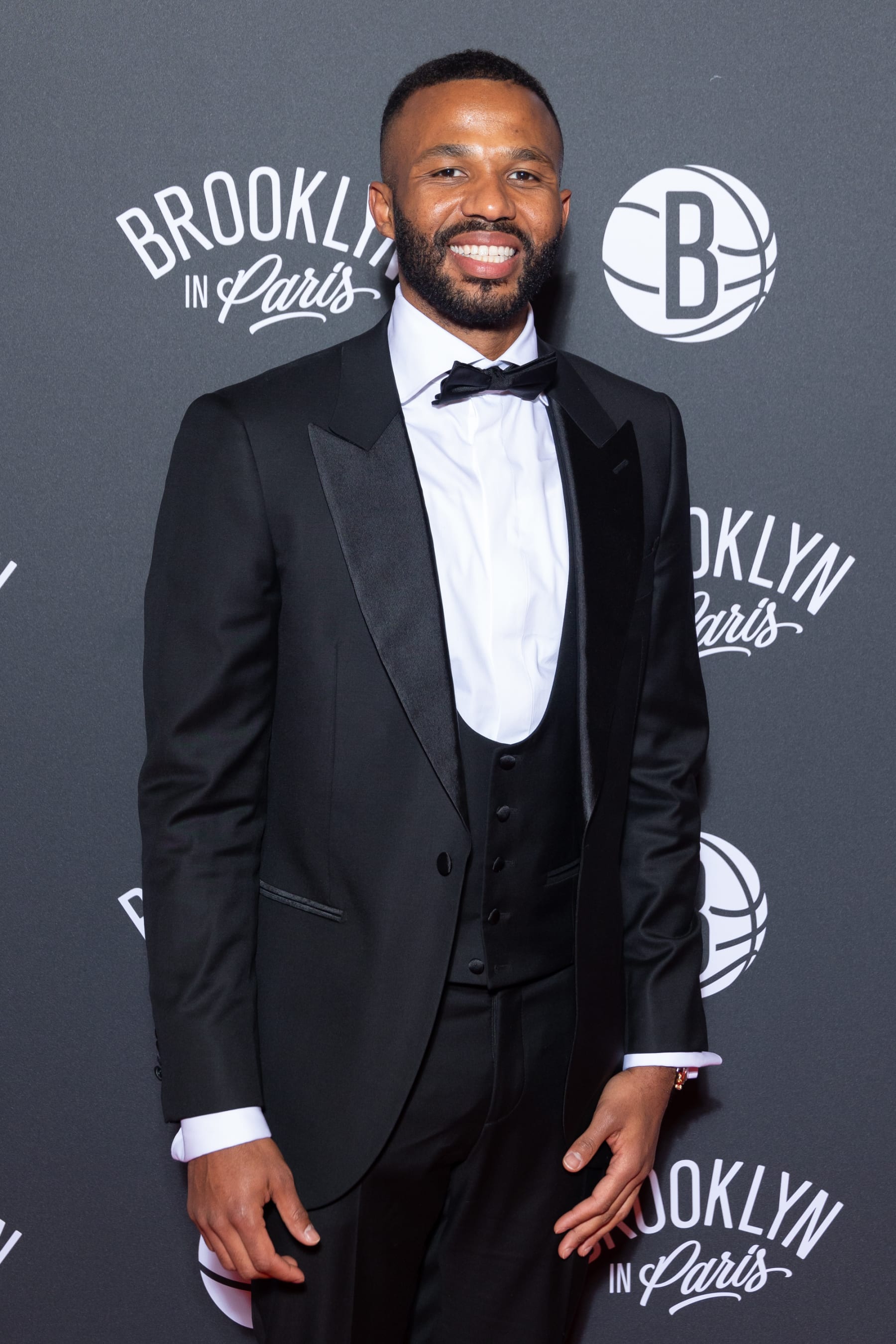 PARIS, FRANCE - JANUARY 10: Brooklyn Nets assistant general manager Jeff Peterson  attends the "An Orchestral Tribute To The Notorious Big" By The Brooklyn Nets : Photocall At Theatre du Chatelet on January 10, 2024 in Paris, France. (Photo by Marc Piasecki/Getty Images)