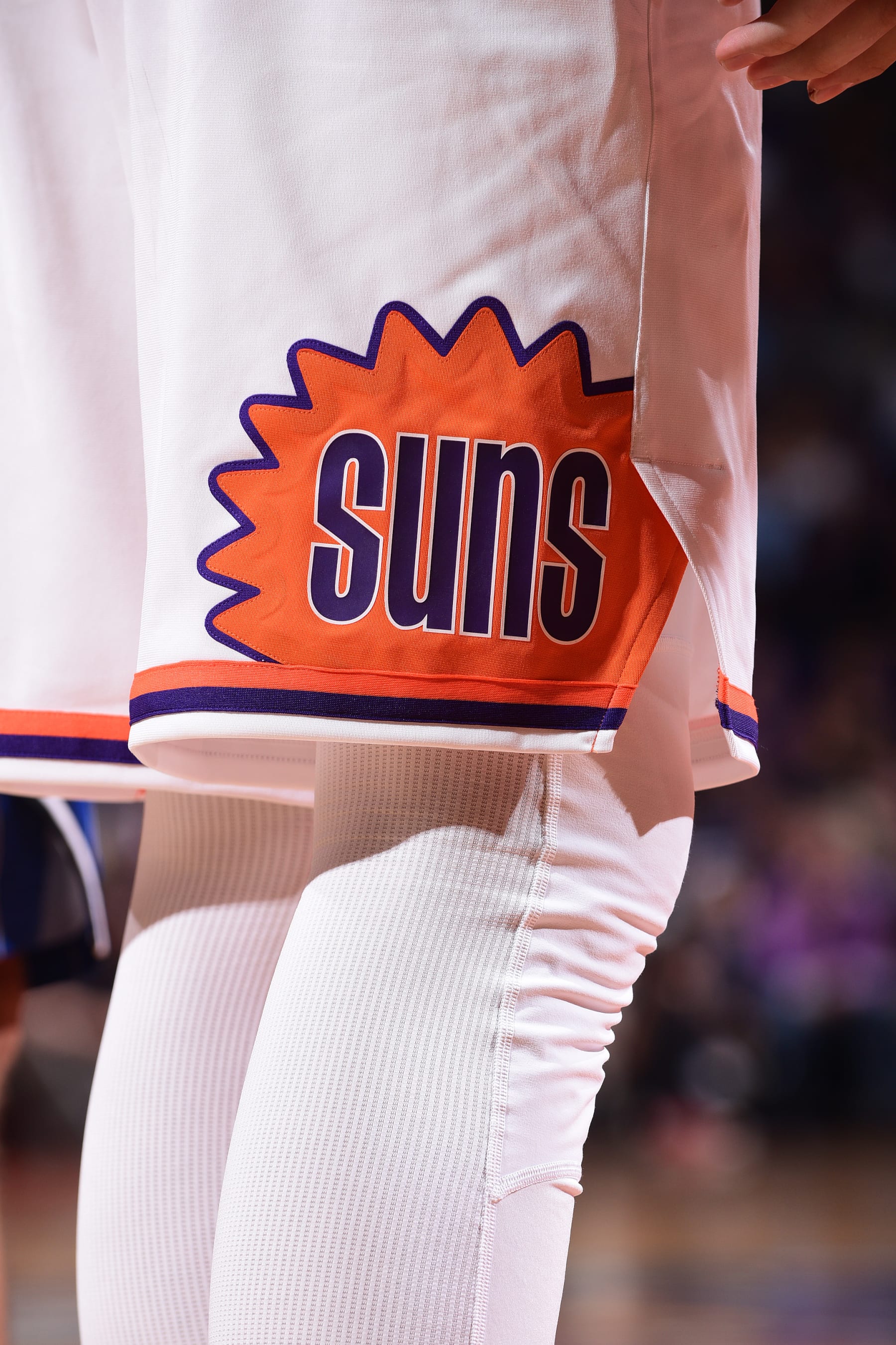 PHOENIX, AZ - NOVEMBER 10: A close up view of the Phoenix Suns logo during the game against the Orlando Magic on November 10, 2017 at Talking Stick Resort Arena in Phoenix, Arizona. NOTE TO USER: User expressly acknowledges and agrees that, by downloading and or using this photograph, user is consenting to the terms and conditions of the Getty Images License Agreement. Mandatory Copyright Notice: Copyright 2017 NBAE (Photo by Michael Gonzales/NBAE via Getty Images)
