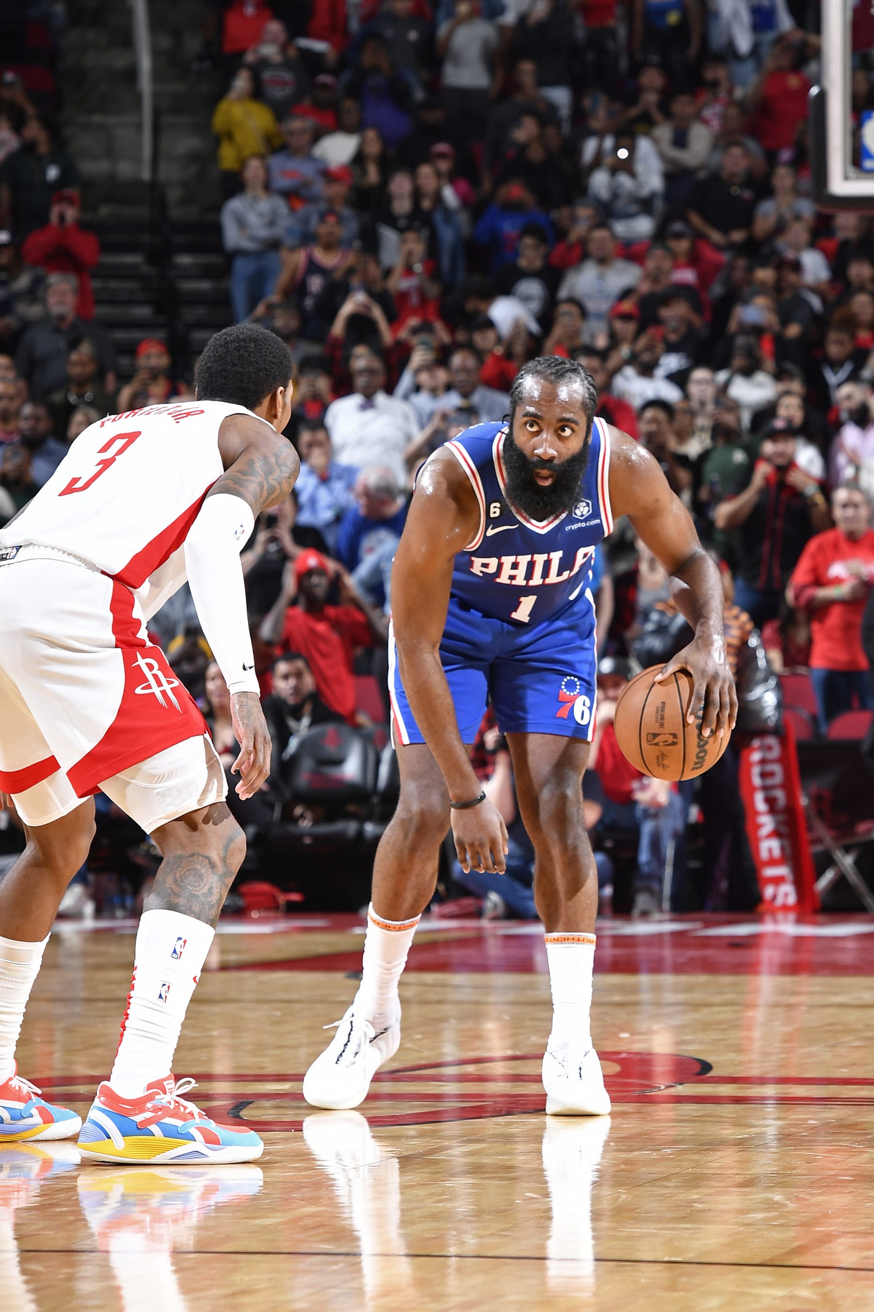 James Harden and Kevin Porter Jr.