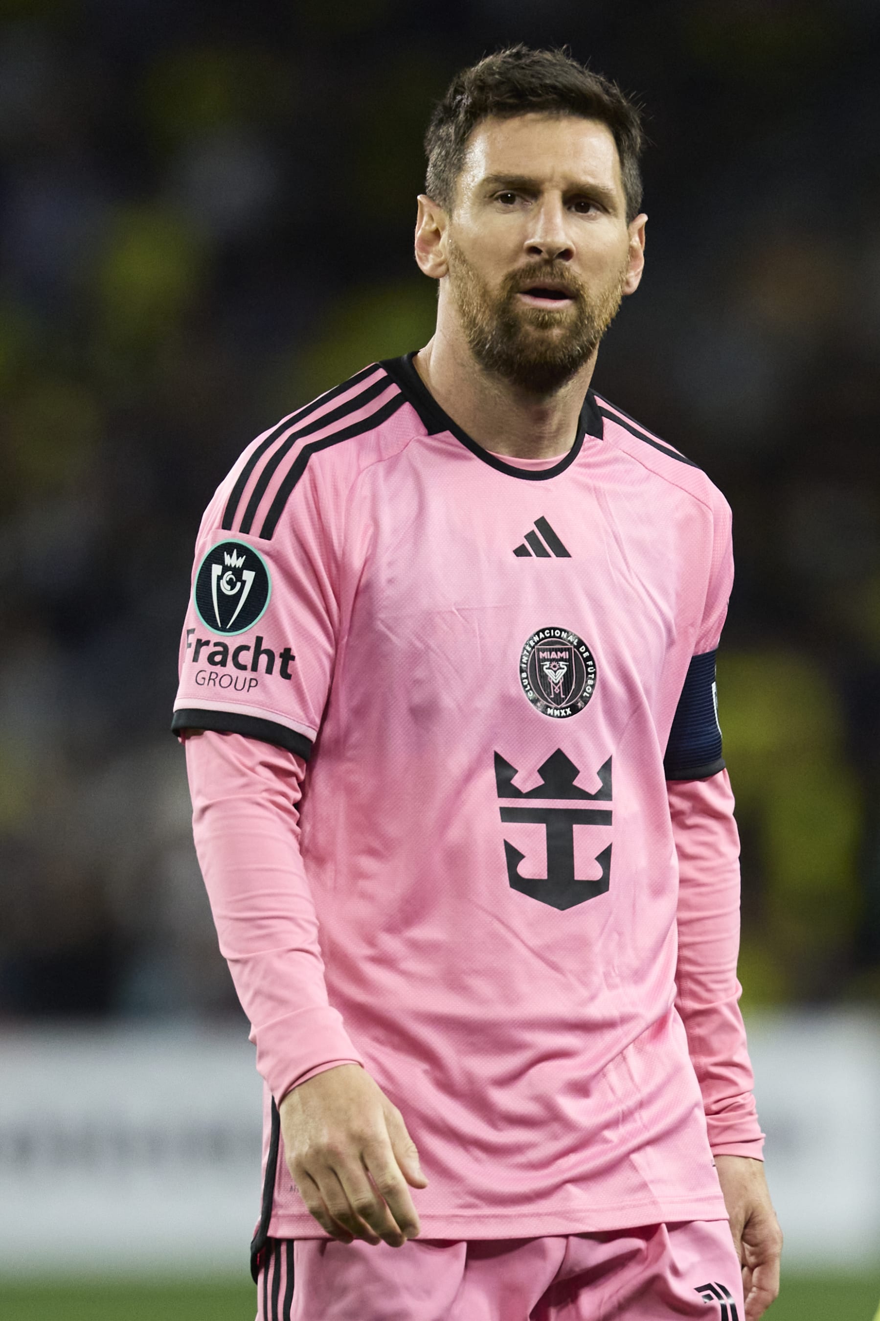 NASHVILLE, TENNESSEE - MARCH 07: Lionel Messi #10 of Inter Miami looks on during the match against the Nashville SC at GEODIS Park on March 07, 2024 in Nashville, Tennessee. (Photo by Johnnie Izquierdo/Getty Images)