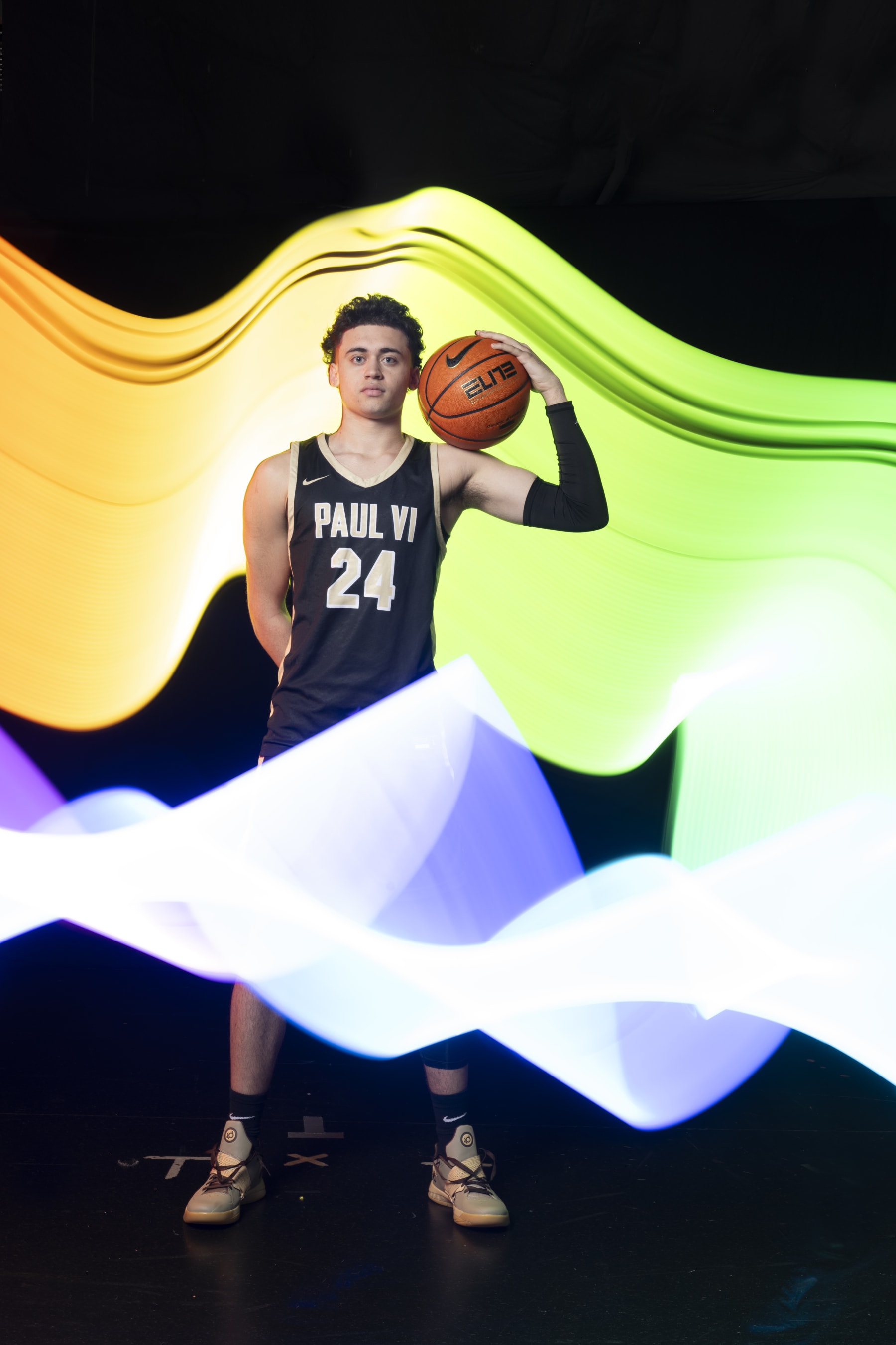 WASHINGTON, DC-MARCH 19:  
Darren Harris of Paul VI is boys basketball  player of the year, photographed in Washington, DC on March 19, 2024. 
(Photo by Marvin Joseph/The Washington Post via Getty Images)


