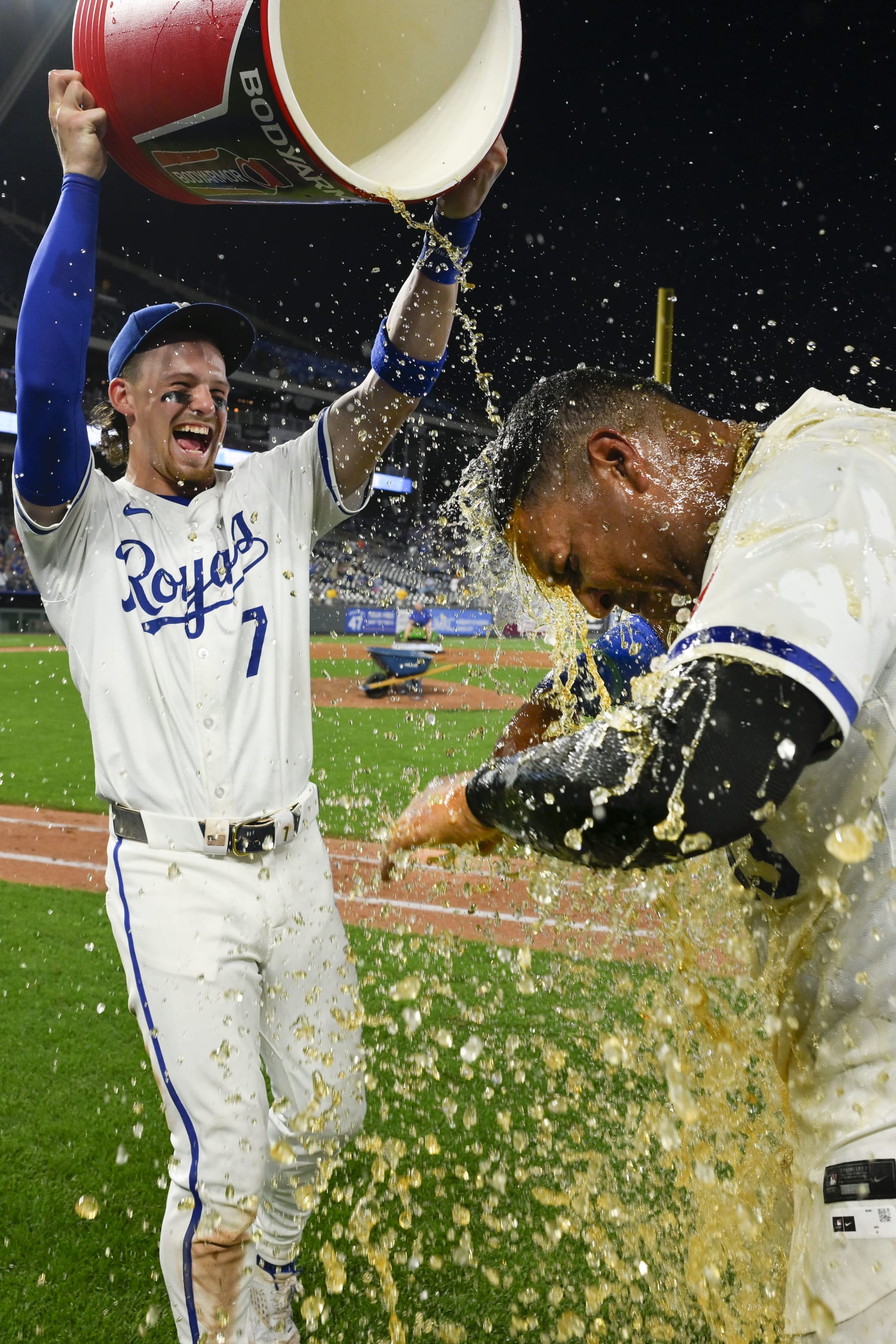 Bobby Witt Jr., left, and Salvador Perez