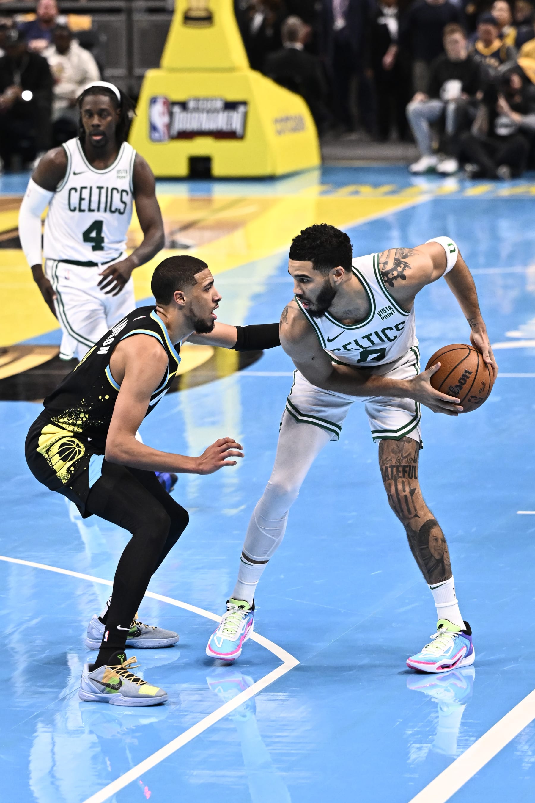 Tyrese Haliburton and Jayson Tatum