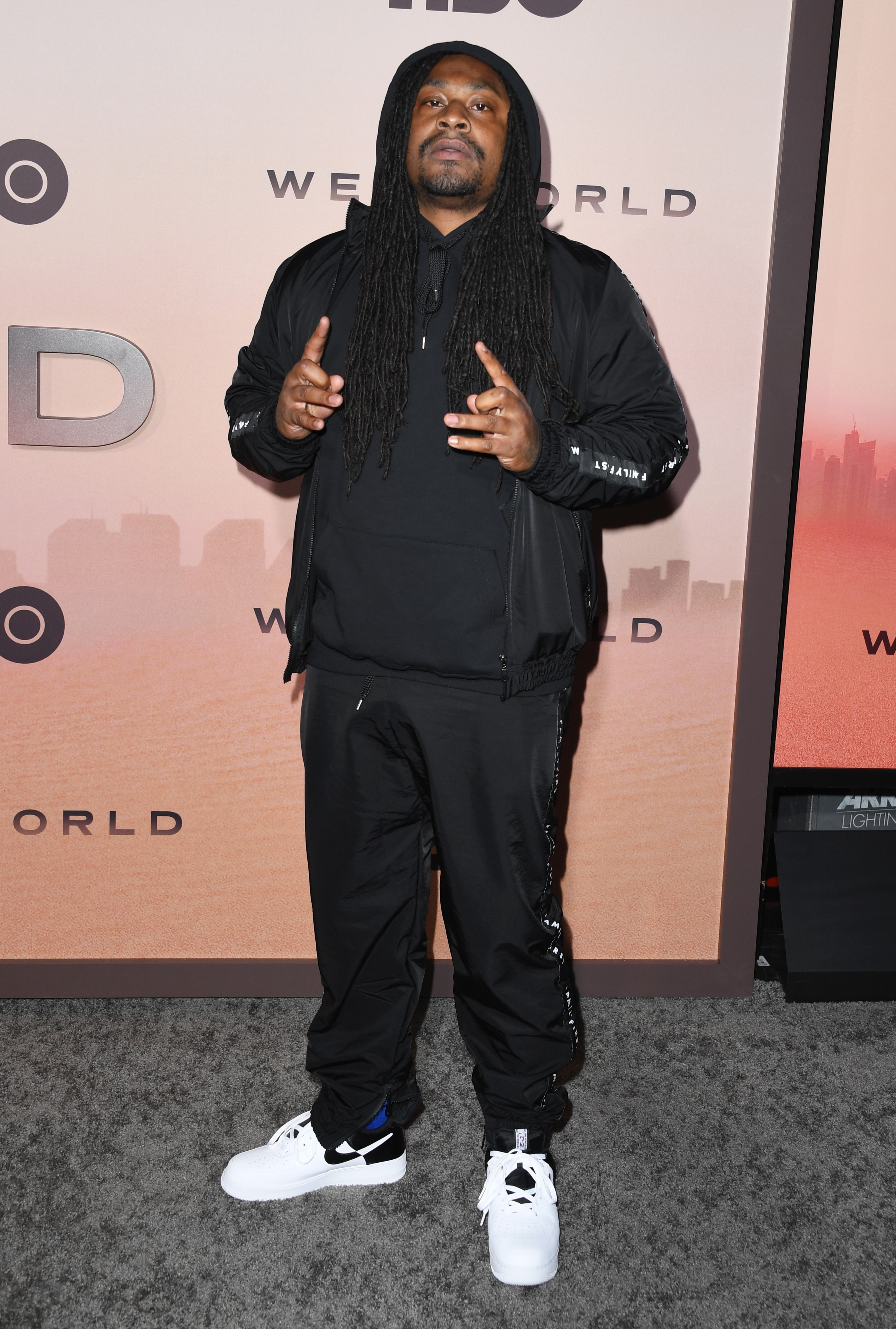 HOLLYWOOD, CALIFORNIA - MARCH 05:  Marshawn Lynch attends the premiere of HBO's "Westworld" Season 3 at TCL Chinese Theatre on March 05, 2020 in Hollywood, California. (Photo by Jon Kopaloff/FilmMagic)