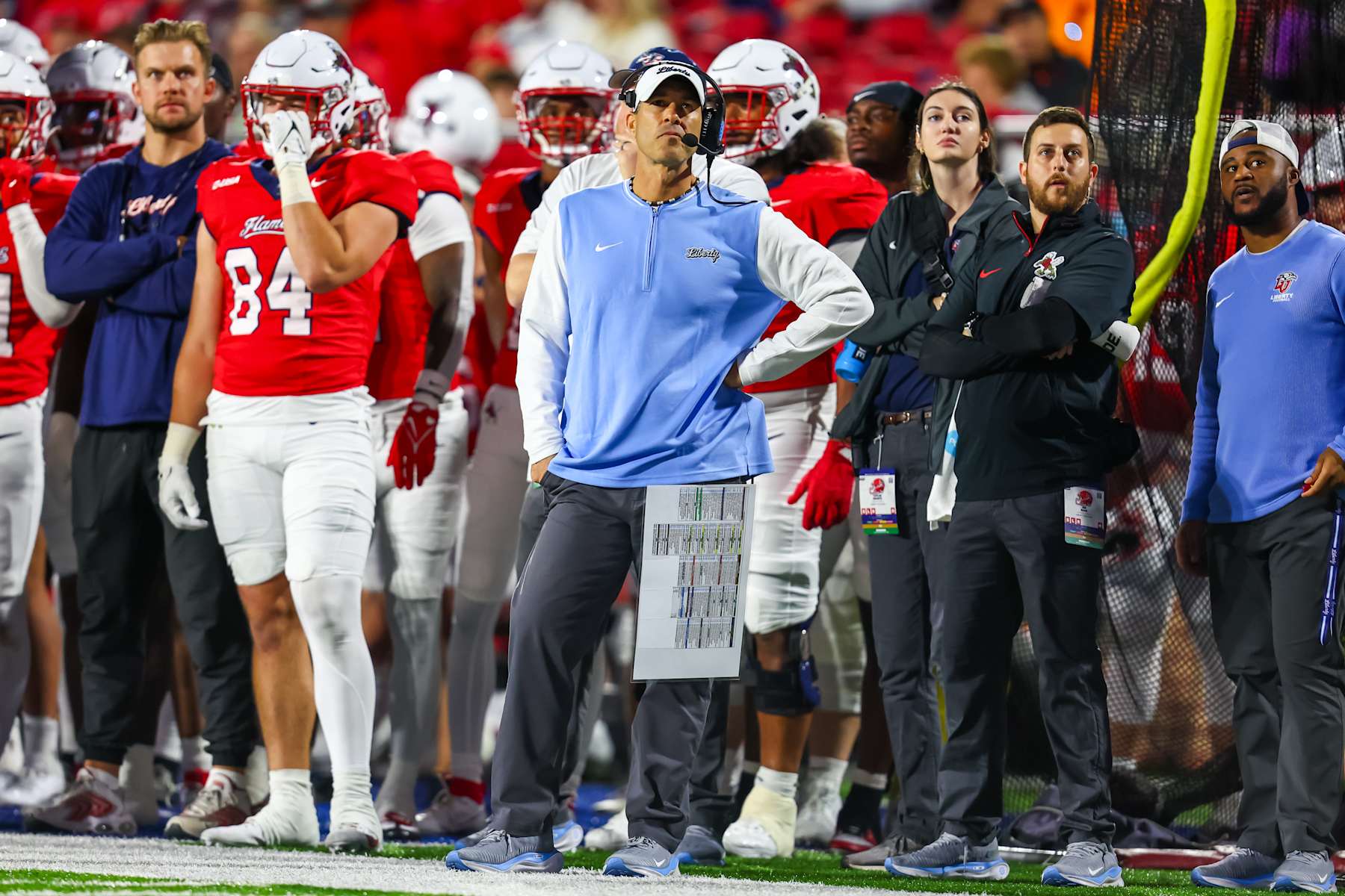 Head Coach Jamey Chadwell of the Liberty Flames.