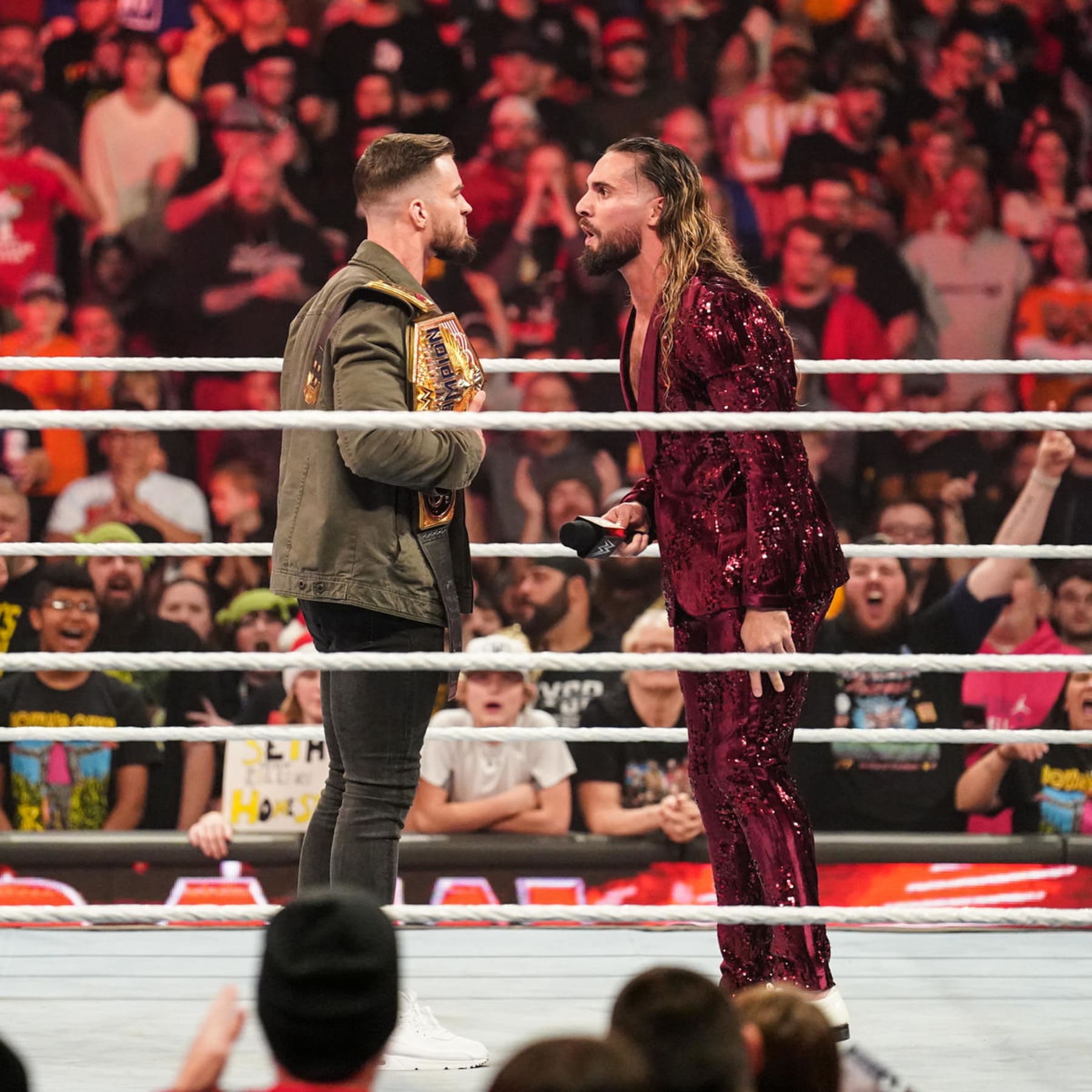 Austin Theory and Seth Rollins.