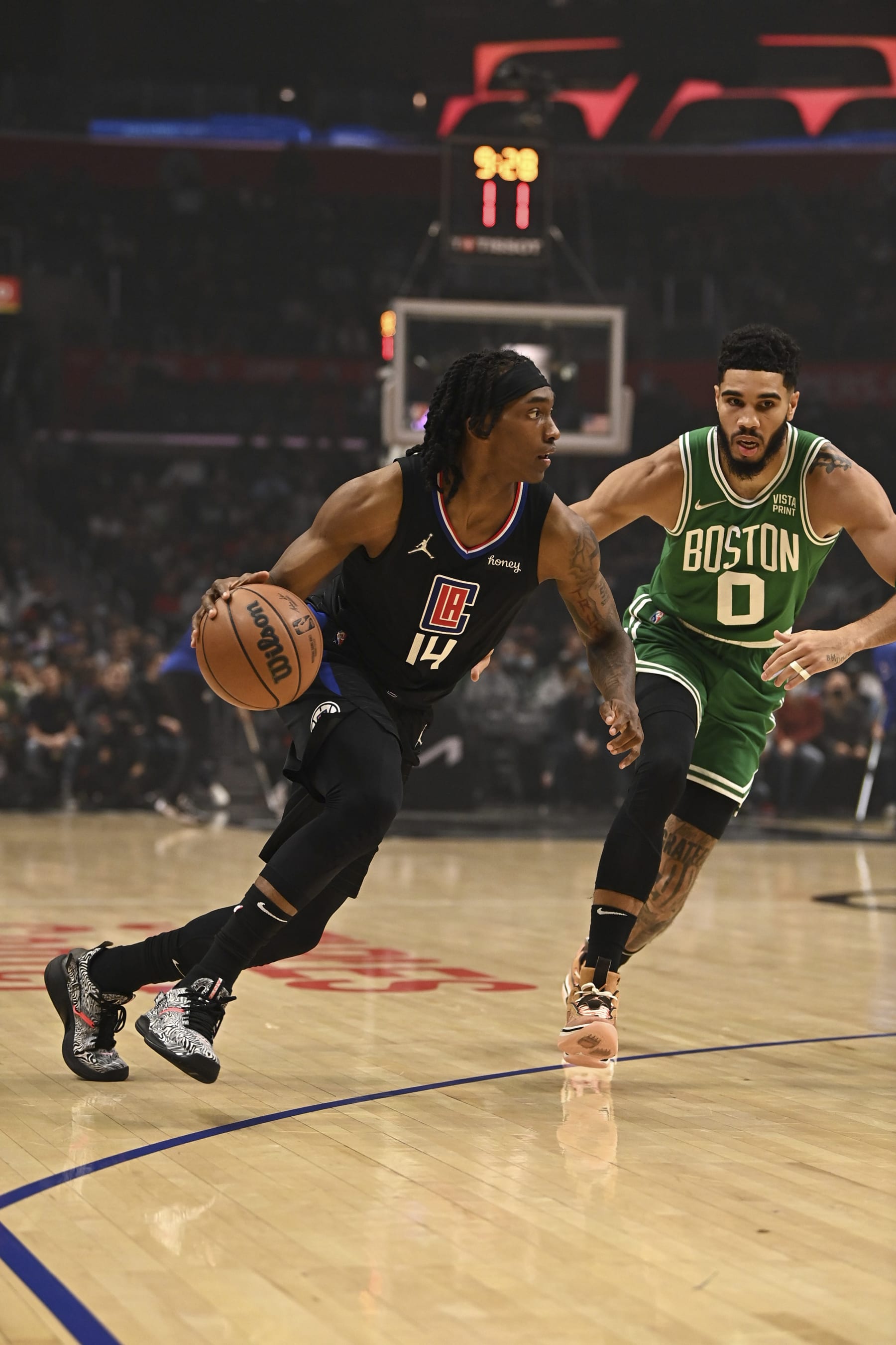 Basketball: Los Angeles Clippers Terance Mann (14) in action vs Boston Celtics at Staples Center. Los Angeles, CA 12/8/2021 CREDIT: John W. McDonough (Photo by John W. McDonough/Sports Illustrated via Getty Images) (Set Number: X163884 TK1) Basketball: Los Angeles Clippers Terance Mann (14) in action vs Boston Celtics at Staples Center. Los Angeles, CA 12/8/2021 CREDIT: John W. McDonough (Photo by John W. McDonough/Sports Illustrated via Getty Images) (Set Number: X163884 TK1)