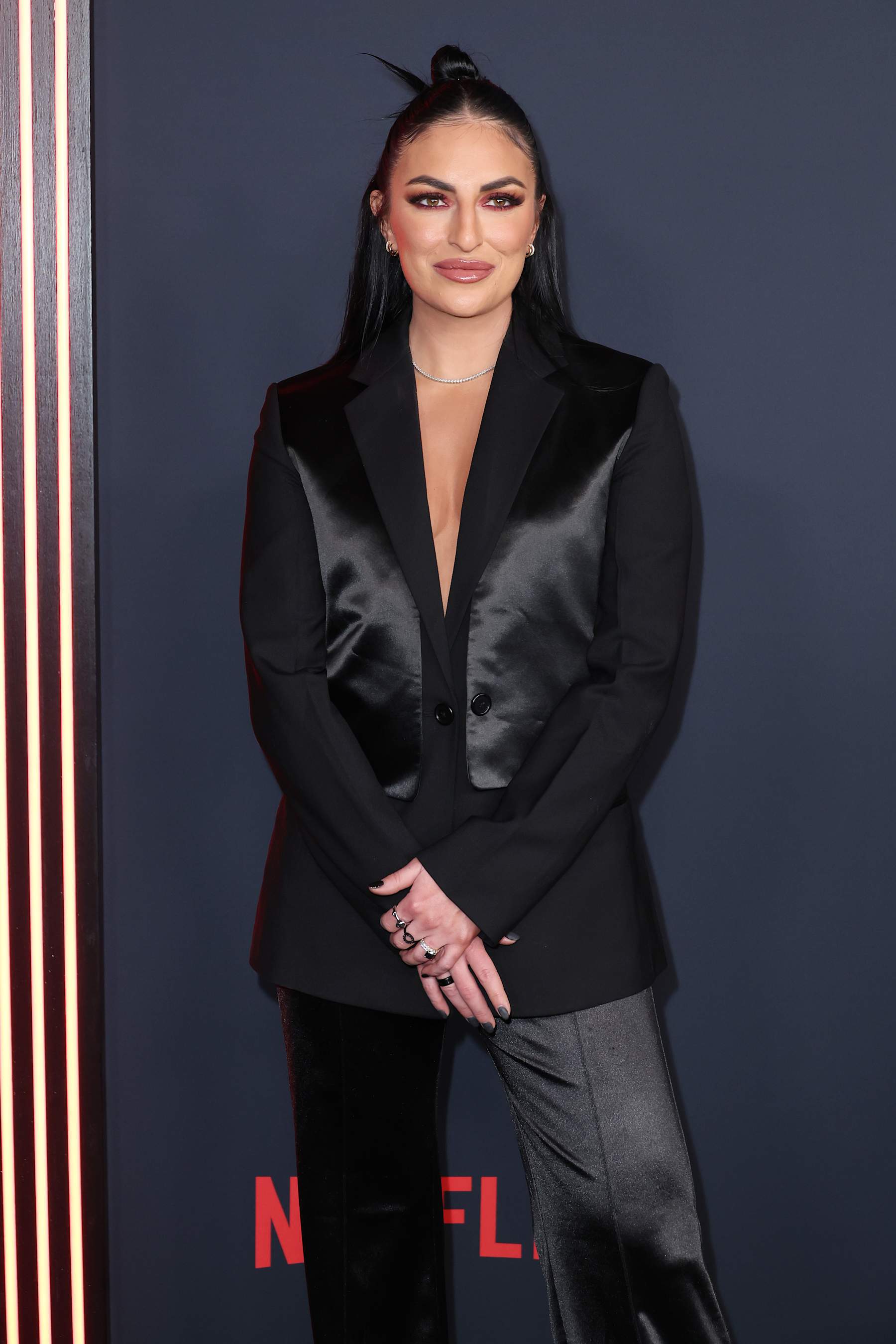 INGLEWOOD, CALIFORNIA - JANUARY 06:  Sonya Deville attends the Los Angeles Premiere Of Netflix's "WWE Monday Night Raw" at Intuit Dome on January 06, 2025 in Inglewood, California. (Photo by JC Olivera/Getty Images)