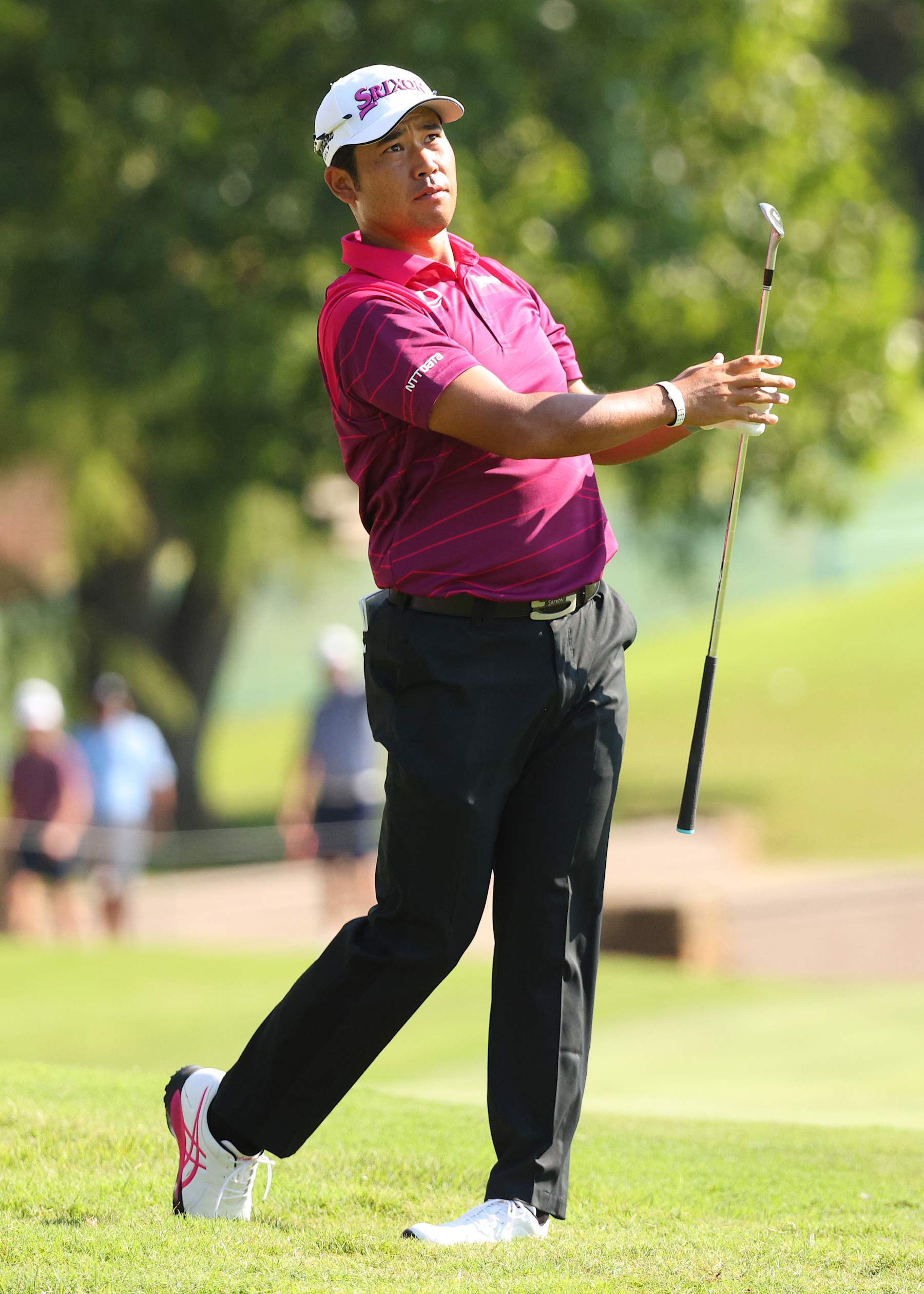 MEMPHIS, TENNESSEE - AUGUST 16: Hideki Matsuyama of Japan plays a shot on the first hole during the second round of the FedEx St. Jude Championship at TPC Southwind on August 16, 2024 in Memphis, Tennessee. (Photo by Mike Mulholland/Getty Images)