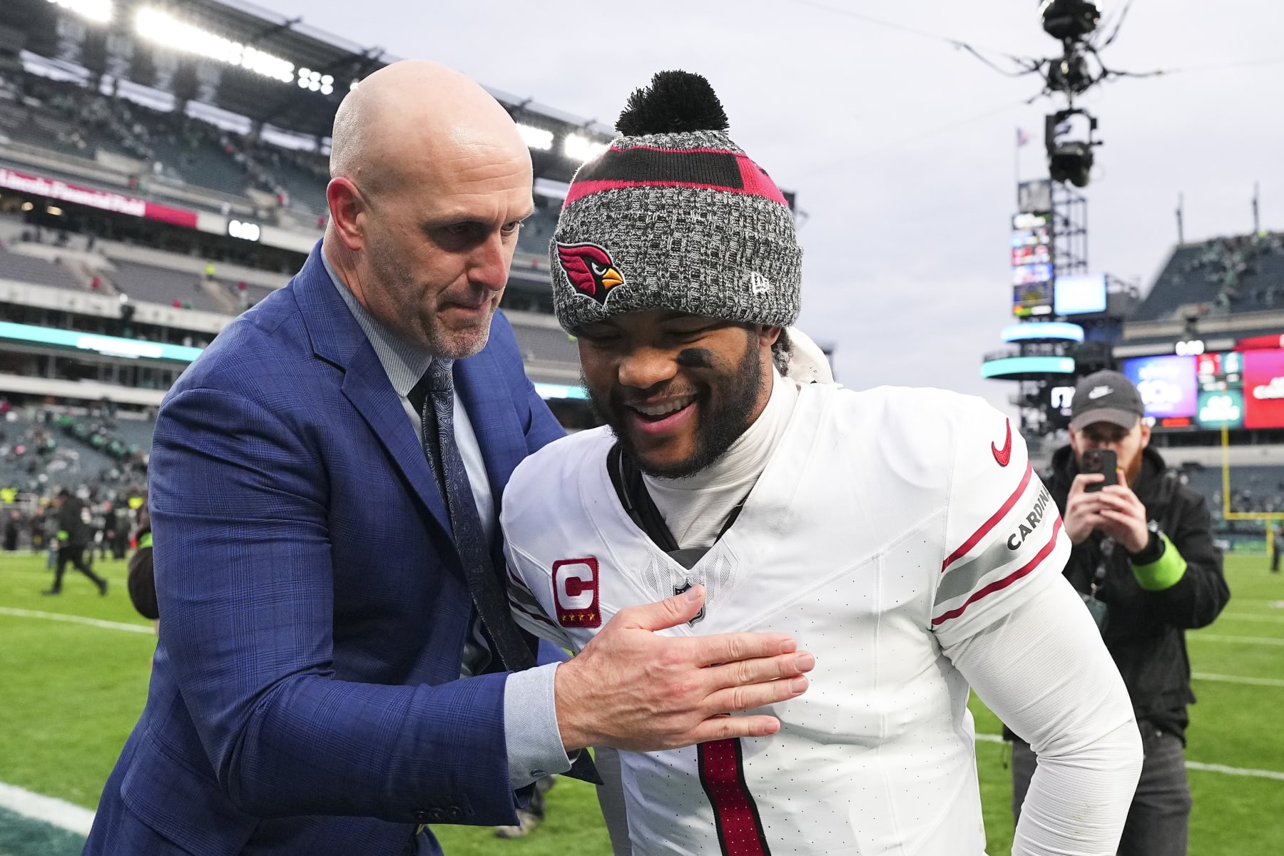 Arizona Cardinals general manager Monti Ossenfort and quarterback Kyler Murray