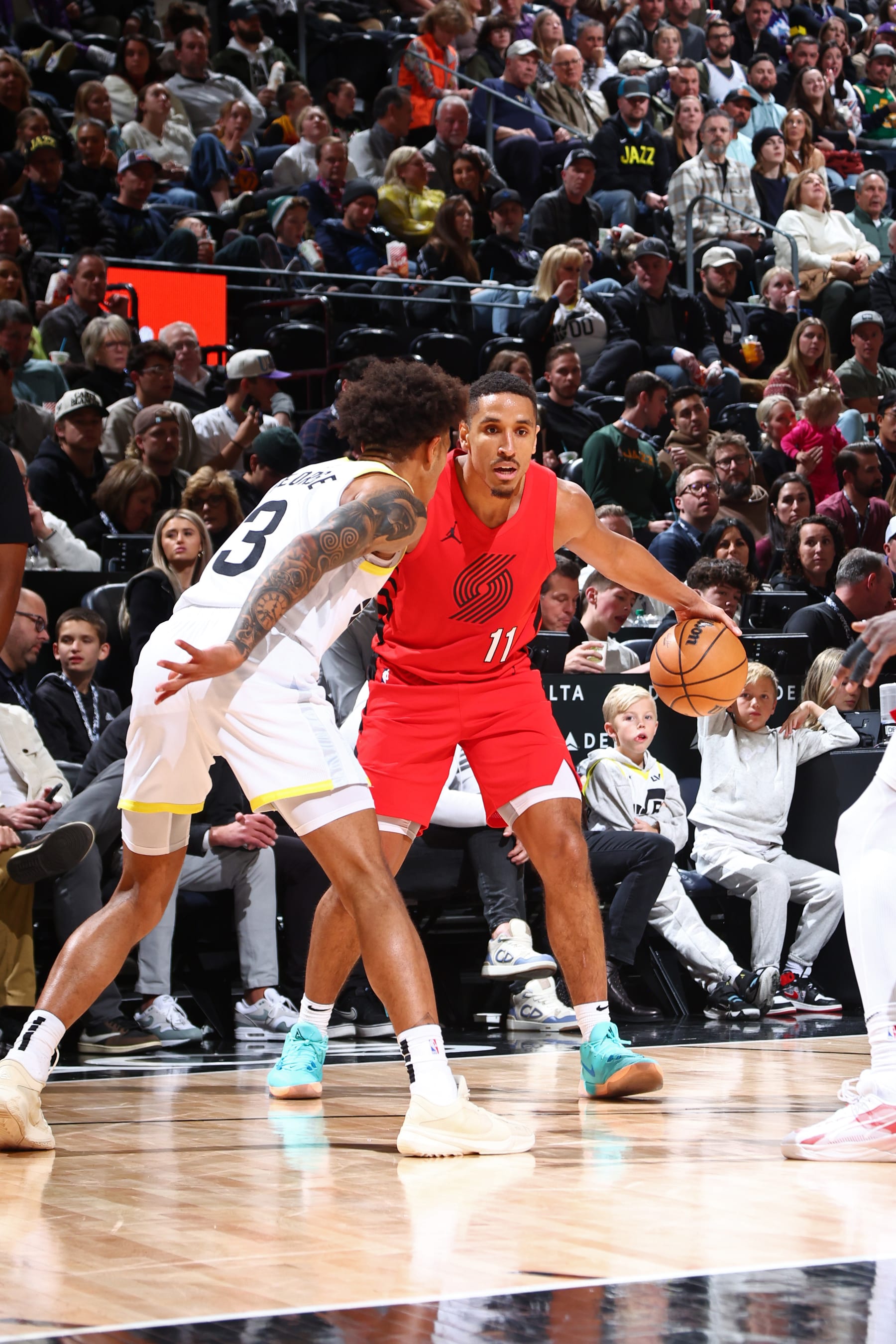 SALT LAKE CITY, UT - DECEMBER 2: Malcolm Brogdon #11 of the Portland Trail Blazers dribbles the ball during the game against the Utah Jazz on December 2, 2023 at the Delta Center in Salt Lake City, Utah. NOTE TO USER: User expressly acknowledges and agrees that, by downloading and or using this Photograph, User is consenting to the terms and conditions of the Getty Images License Agreement. Mandatory Copyright Notice: Copyright 2023 NBAE (Photo by Melissa Majchrzak/NBAE via Getty Images)