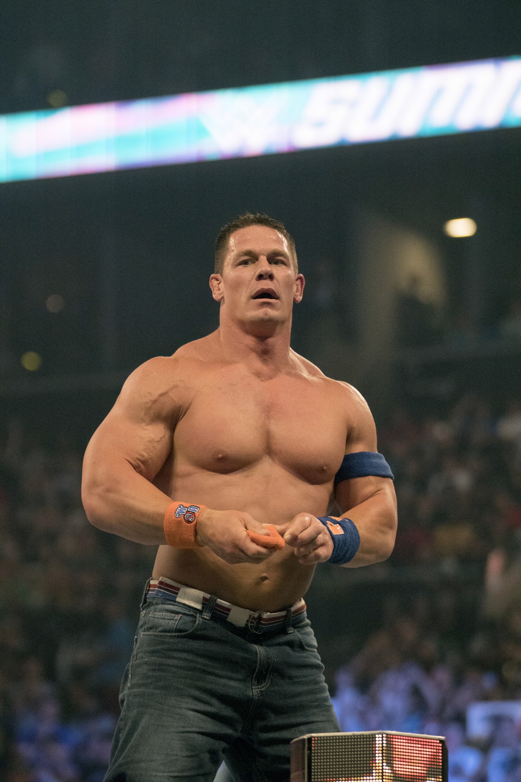 Professional Wrestling: WWE SummerSlam: John Cena during match at Barclays Center. 
Brooklyn, NY 8/20/2017
CREDIT: Chad Matthew Carlson (Photo by Chad Matthew Carlson /Sports Illustrated via Getty Images)
(Set Number: X161332 TK1 )