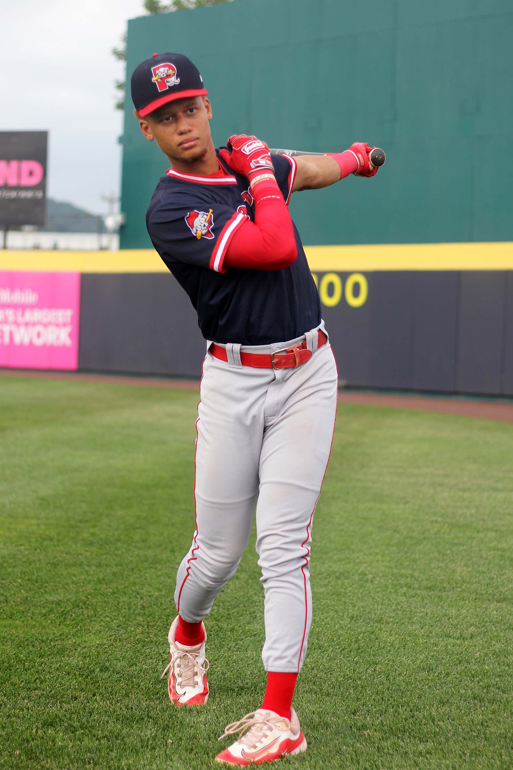 BINGHAMTON, NEW YORK - AUGUST 17, 2024: Kristian Campbell #7 of the Portland Sea Dogs, double-A affiliate of the Boston Red Sox, poses for a portrait prior to an Eastern League game against the Binghamton Rumble Ponies, double-A affiliate of the New York Mets, at Morabito Stadium on August 17, 2024 in Binghamton, New York. The Sea Dogs beat the Rumble Ponies, 10-2. (Photo by Rodger Wood/Diamond Images via Getty Images)