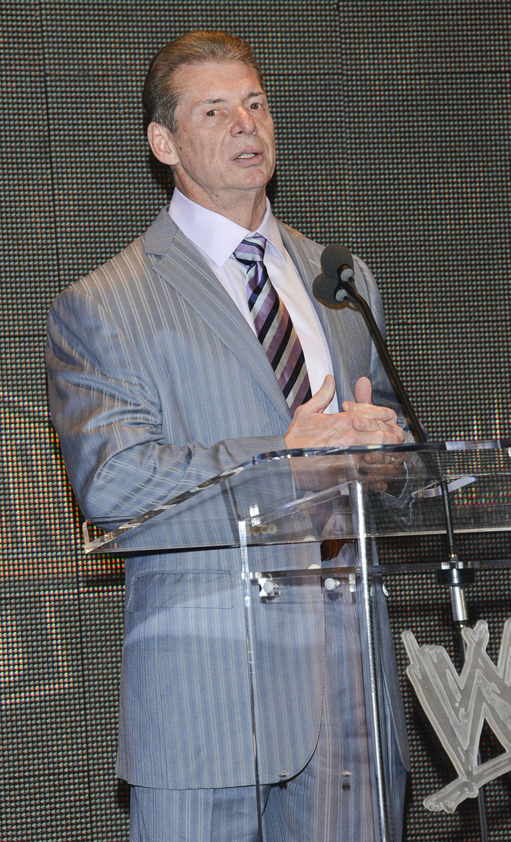 NEW YORK, NY - APRIL 04:  Vince McMahon attends the WrestleMania 29 Press Conference at Radio City Music Hall on April 4, 2013 in New York City.  (Photo by Eugene Gologursky/WireImage)