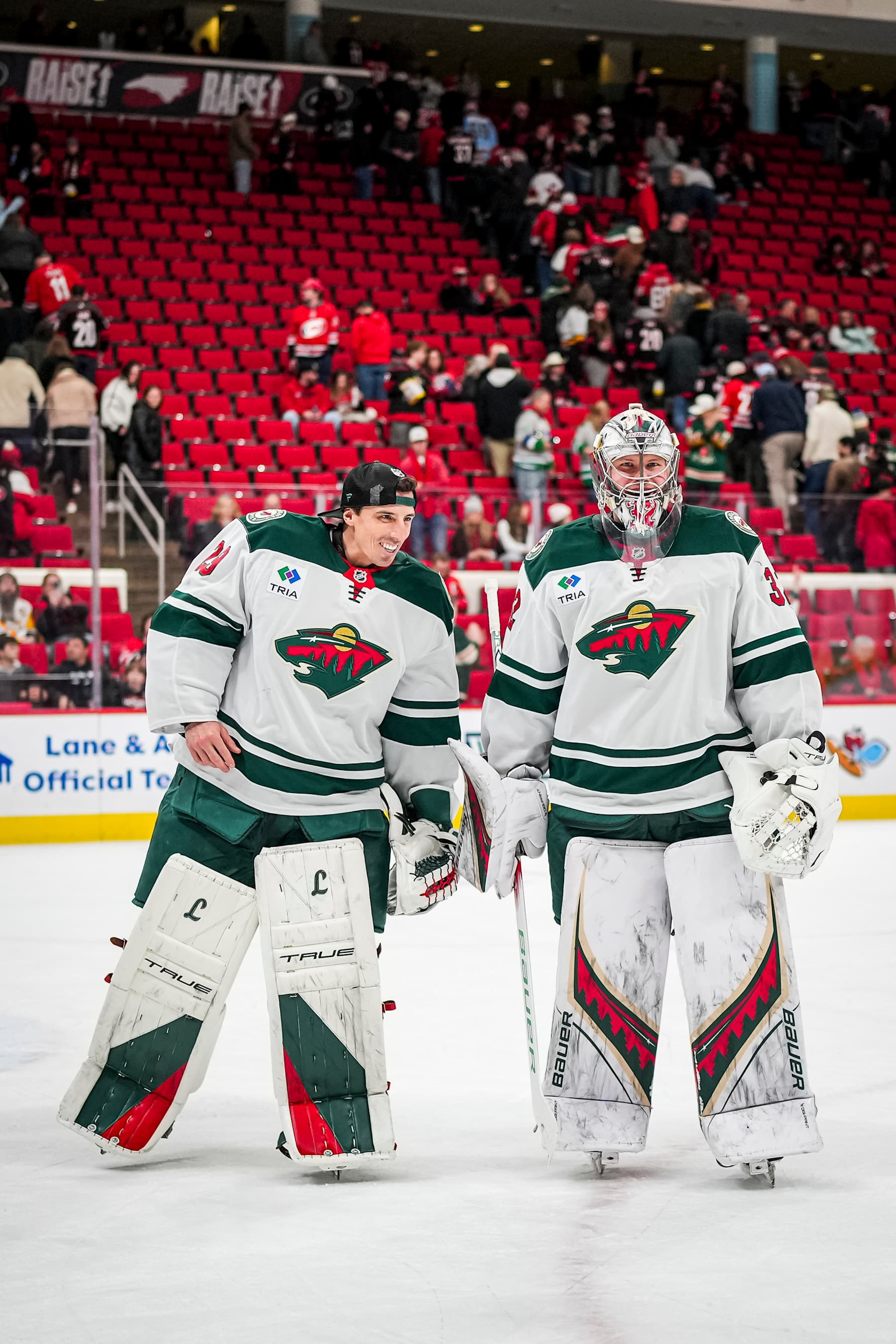 Marc-Andre Fleury and Filip Gustavsson.