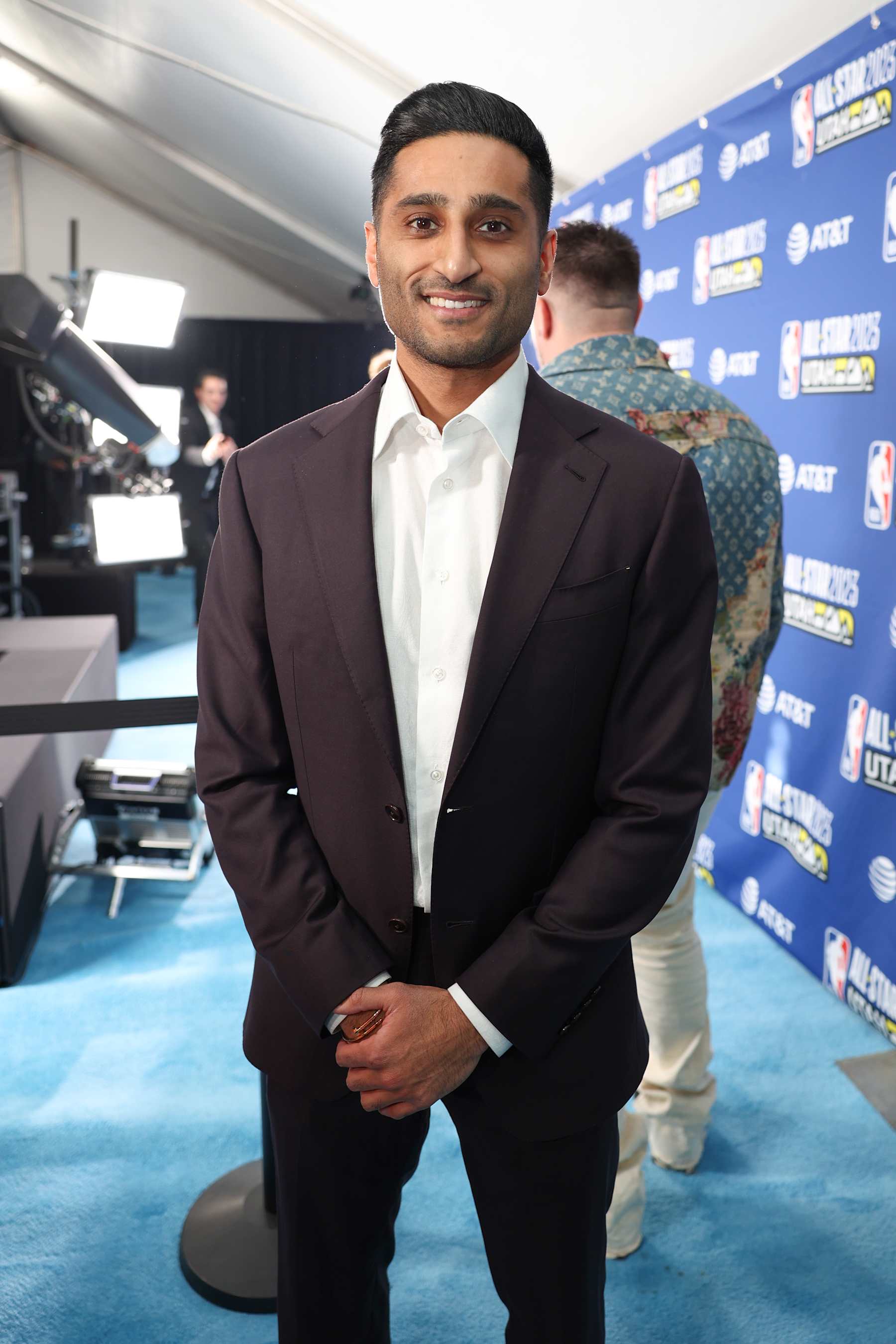 SALT LAKE CITY, UT - FEBRUARY 19: Shams Charania poses for a photo before the game during the NBA All-Star Game as part of 2023 NBA All Star Weekend on Sunday, February 19, 2023 at the Vivint Arena in Salt Lake City, Utah. NOTE TO USER: User expressly acknowledges and agrees that, by downloading and/or using this Photograph, user is consenting to the terms and conditions of the Getty Images License Agreement. Mandatory Copyright Notice: Copyright 2023 NBAE (Photo by Brandon Todd/NBAE via Getty Images)