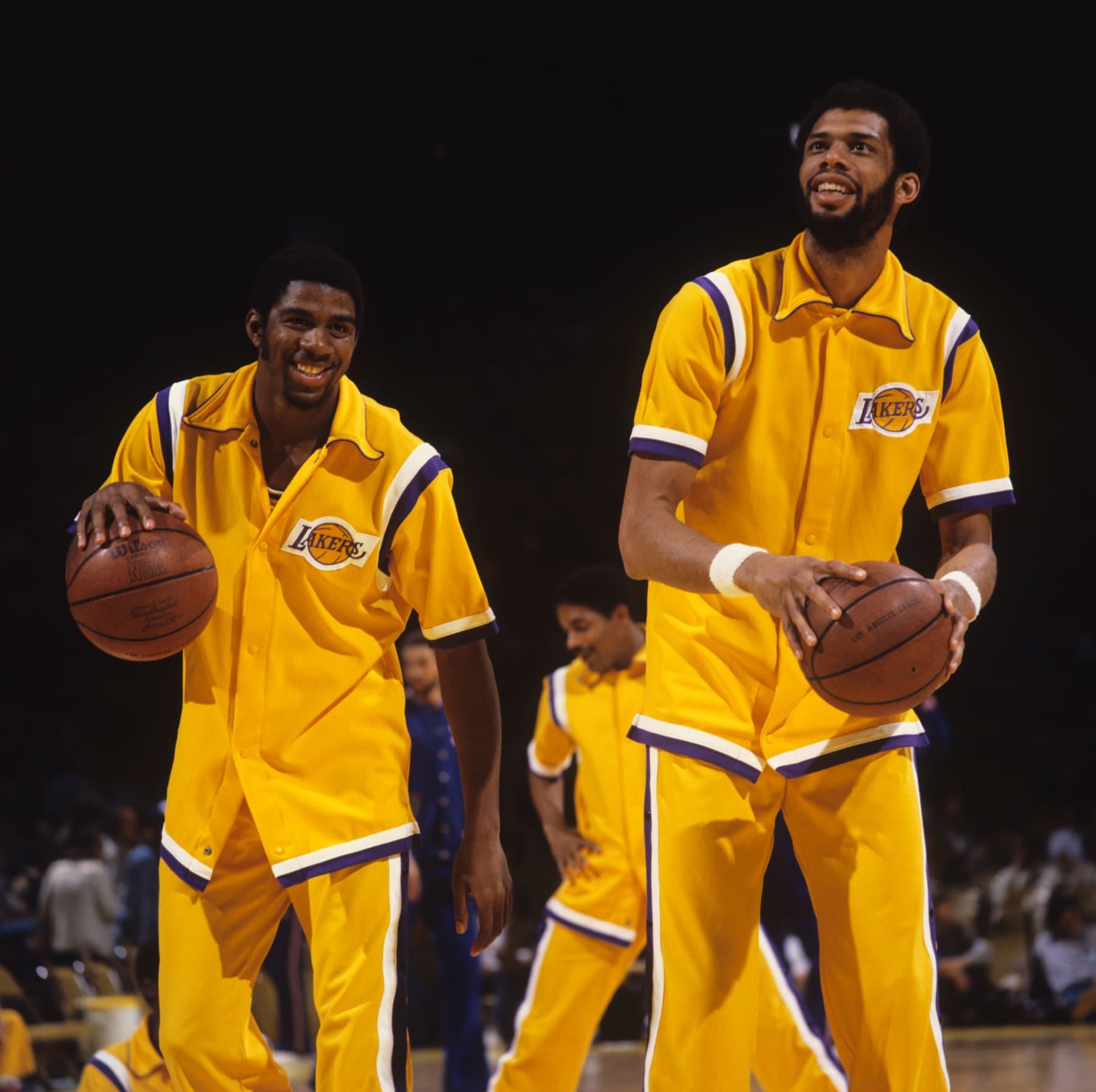 Magic Johnson and Kareem Abdul-Jabbar