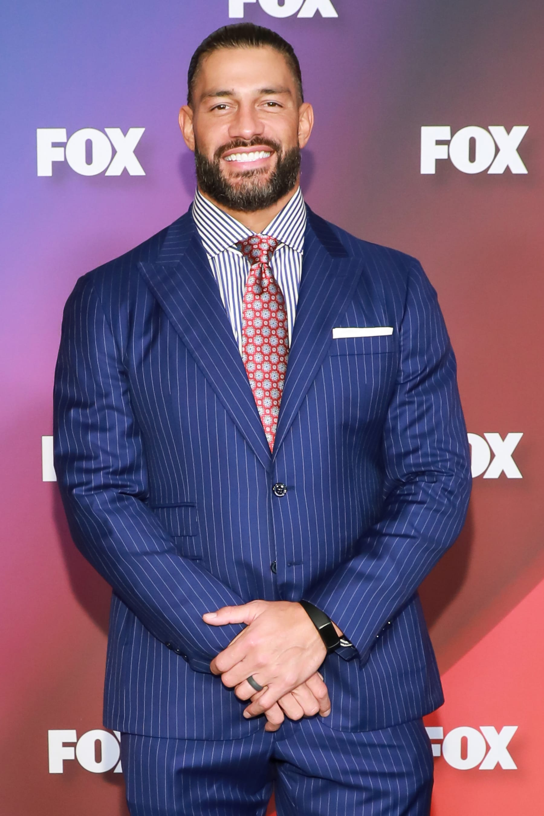 NEW YORK, NEW YORK - MAY 16: Roman Reigns attends the 2022 Fox Upfront on May 16, 2022 in New York City. (Photo by Jason Mendez/WireImage)