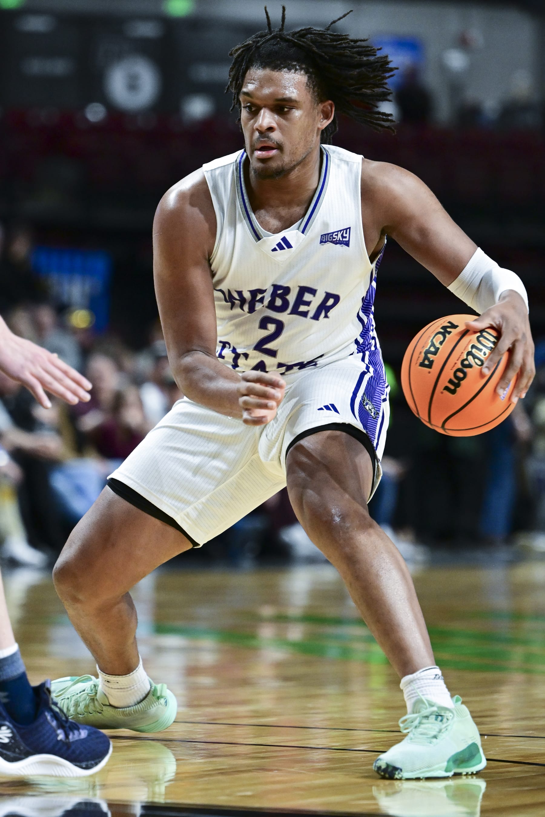 BOISE, IDAHO - MARCH 11: Dillon Jones #2 of the Weber State Wildcats during the first half against the Montana State Bobcats at Idaho Central Arena on March 11, 2024 in Boise, Idaho.  (Photo by Tommy Martino/University of Montana/Getty Images)