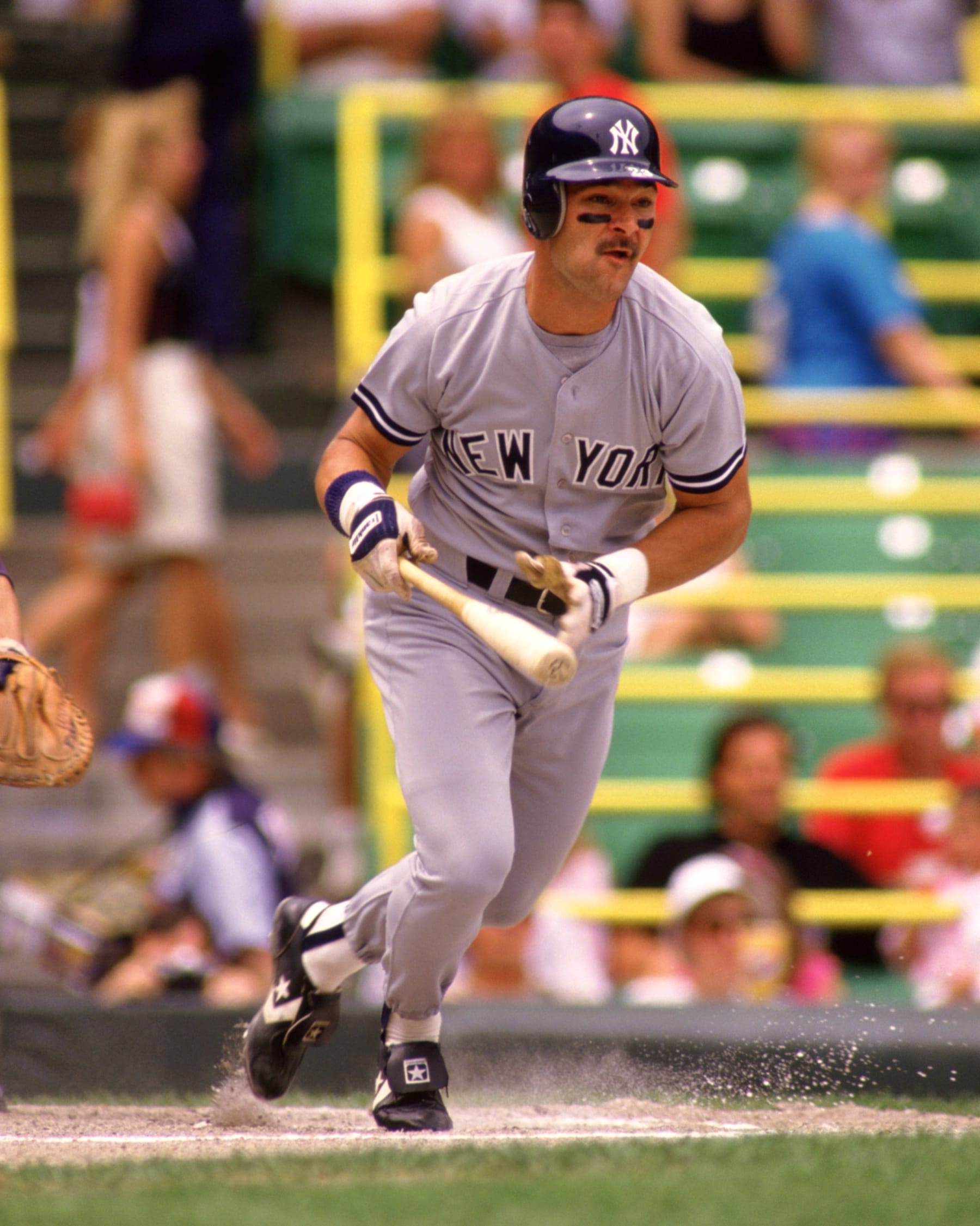 CHICAGO - 1988:  Don Mattingly of the New York Yankees bats during an MLB game versus the Chicago White Sox during the 1988 season at Comiskey Park in Chicago, Illinois. (Photo by Ron Vesely/MLB Photos via Getty Images)