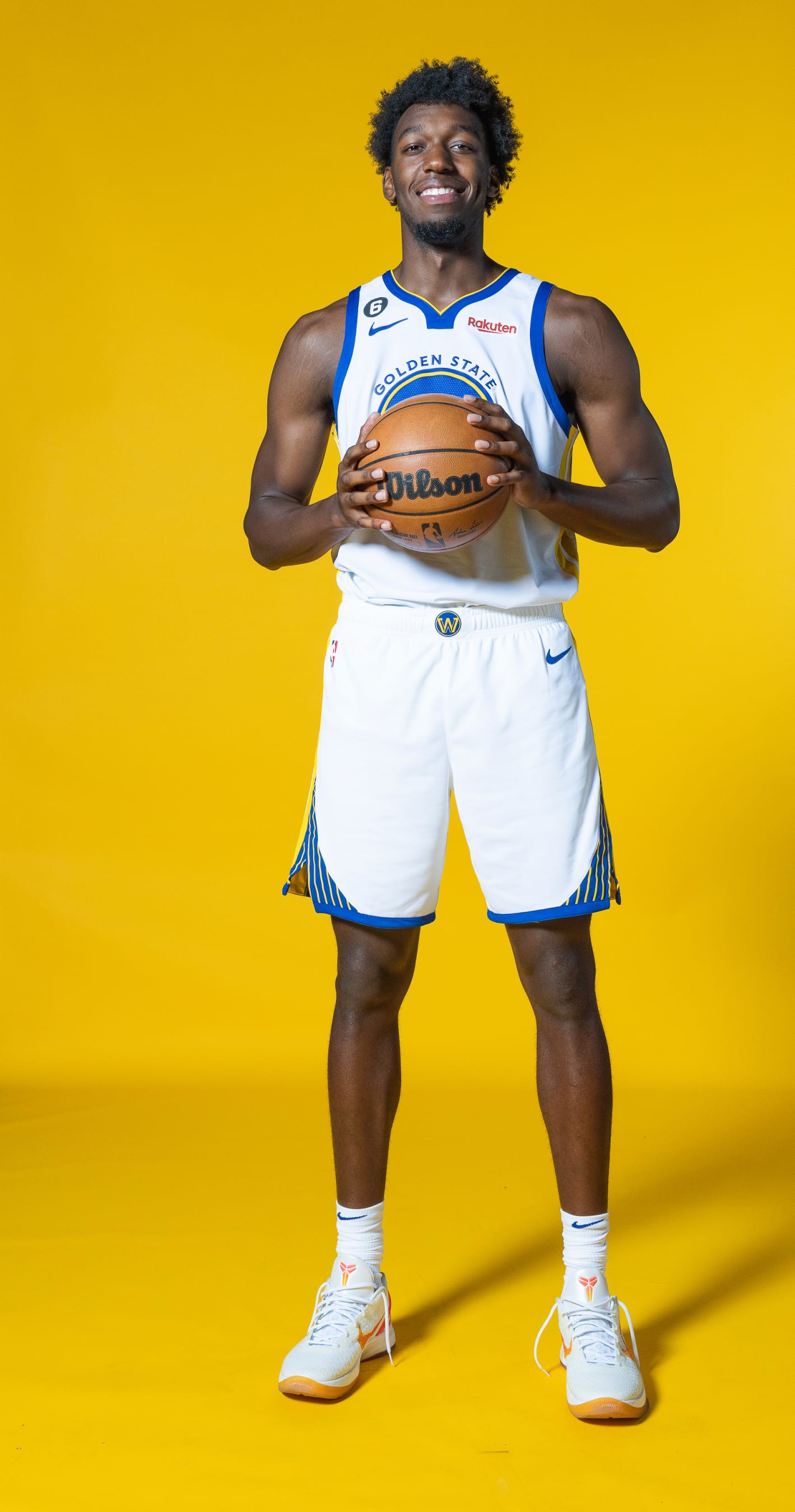 SAN FRANCISCO, CA - SEPTEMBER 25: James Wiseman #33 of the Golden State Warriors poses for a portrait during 2022 NBA Media Day September 25, 2022 at Chase Center in San Francisco, California. NOTE TO USER: User expressly acknowledges and agrees that, by downloading and or using this photograph, user is consenting to the terms and conditions of Getty Images License Agreement. Mandatory Copyright Notice: Copyright 2022 NBAE (Photo by Atiba Jefferson/NBAE via Getty Images)