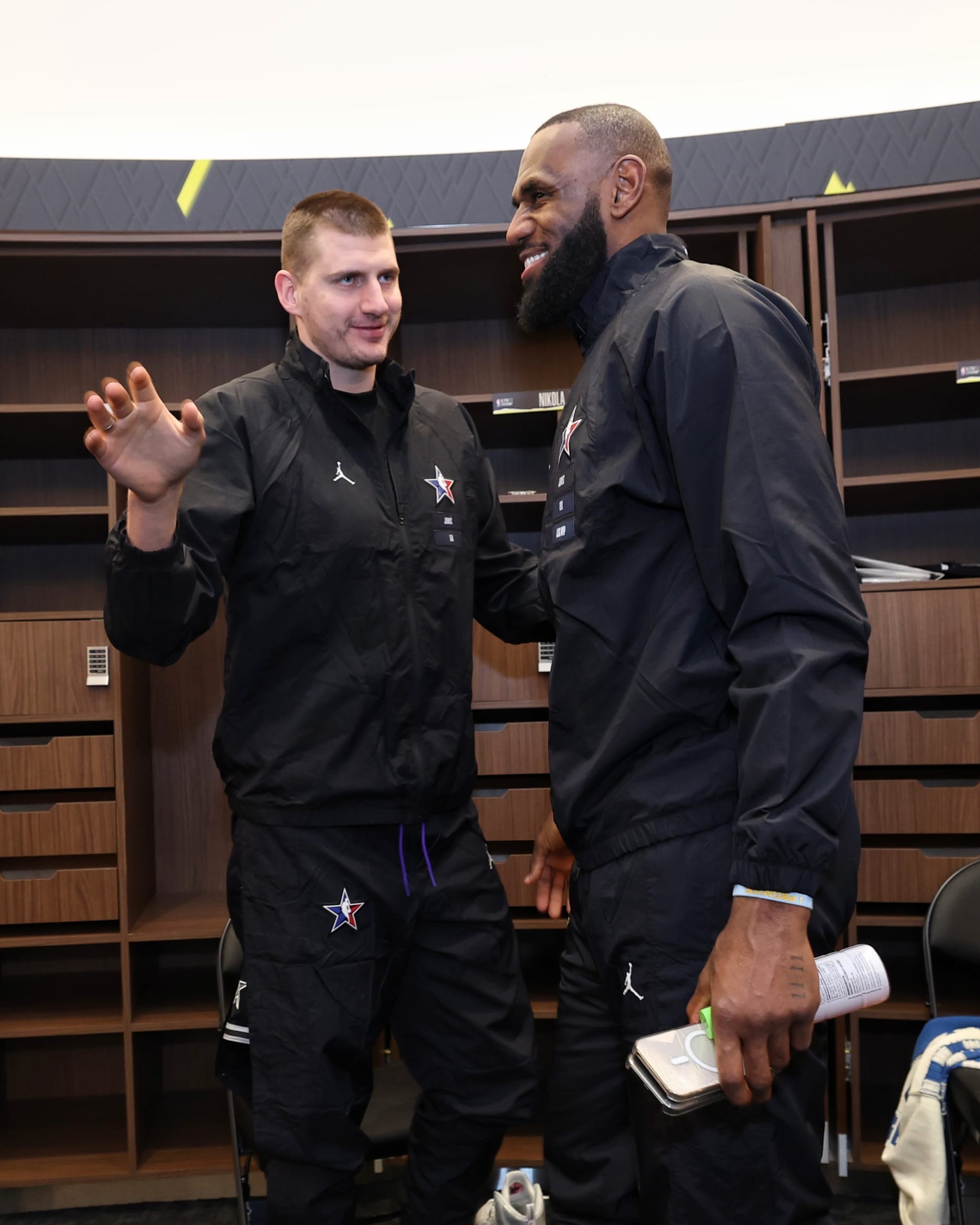 Nikola JokiÄ and LeBron James