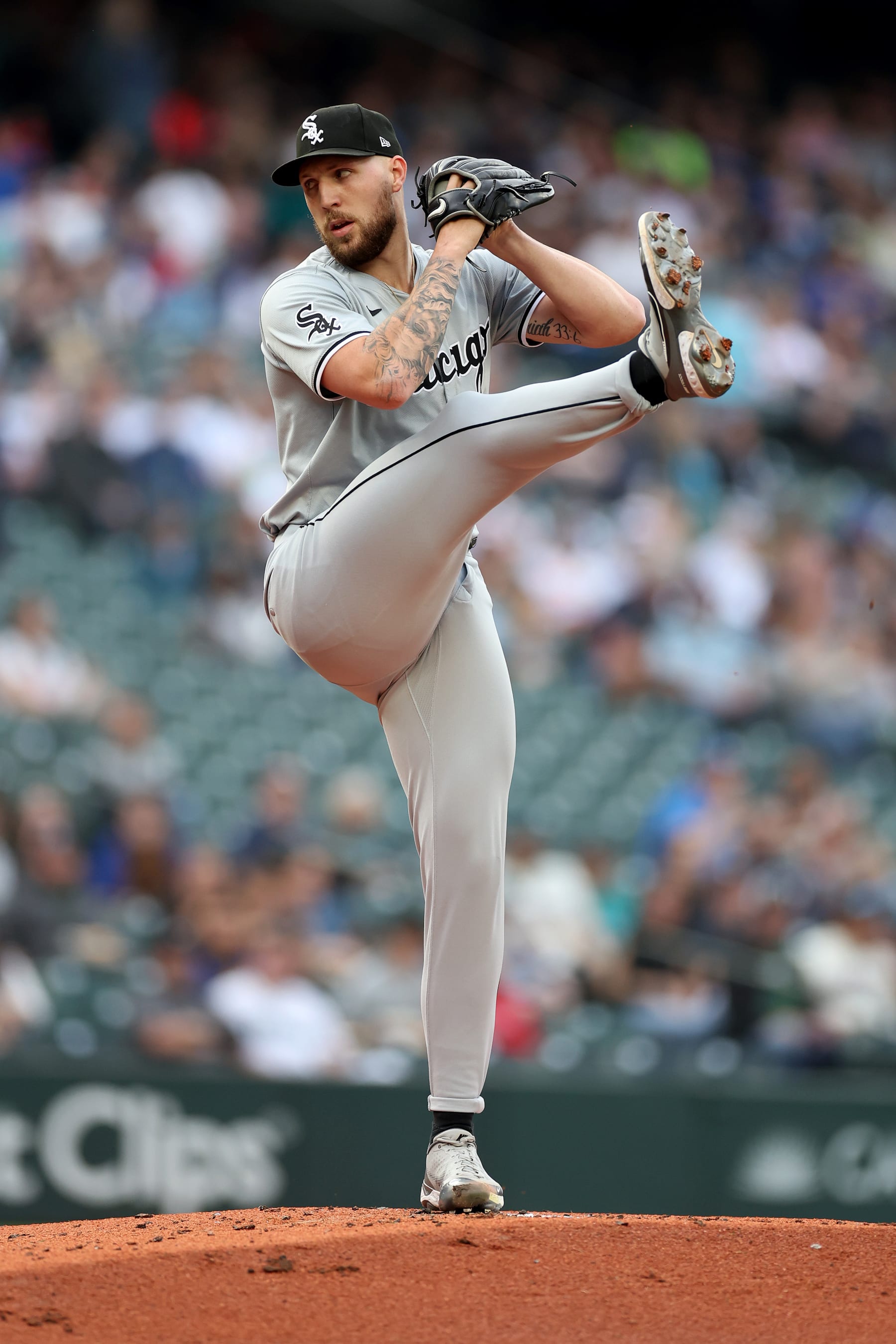 SEATTLE, WASHINGTON - JUNE 13: Garrett Crochet #45 of the Chicago White Sox pitches during the first inning Mariners at T-Mobile Park on June 13, 2024 in Seattle, Washington. (Photo by Steph Chambers/Getty Images)