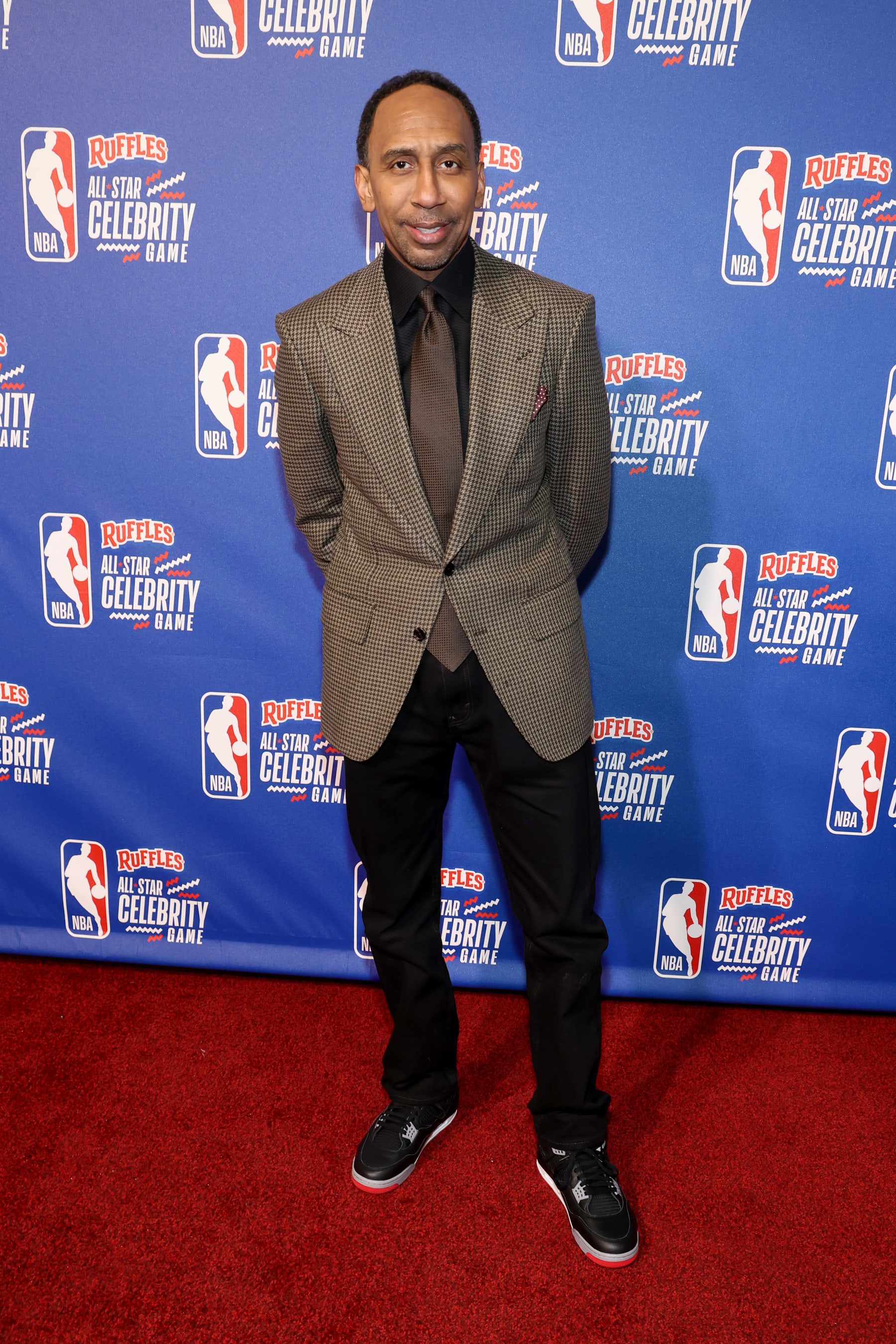 INDIANAPOLIS, INDIANA - FEBRUARY 16: Stephen A. Smith attends the 2024 Ruffles NBA All-Star Celebrity Game at Lucas Oil Stadium on February 16, 2024 in Indianapolis, Indiana. (Photo by Kevin Mazur/Getty Images)