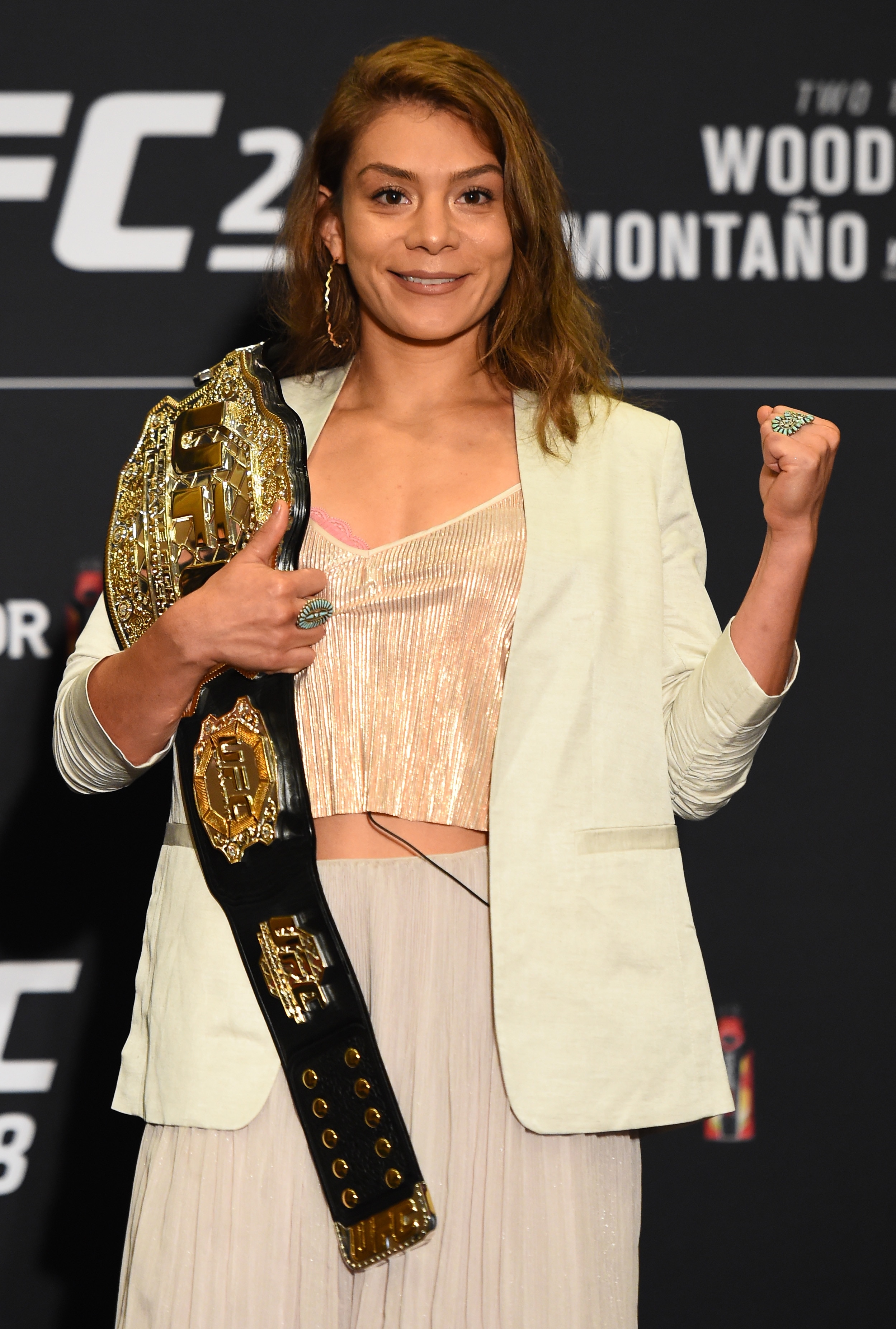 DALLAS, TX - SEPTEMBER 06:   Nicco Montano poses for photos during the UFC 228 ultimate media day on September 6, 2018 in Dallas, Texas. (Photo by Josh Hedges/Zuffa LLC/Zuffa LLC via Getty Images)